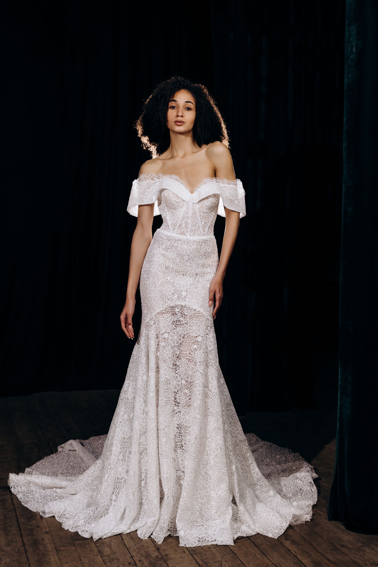 Leila wedding dress, front view