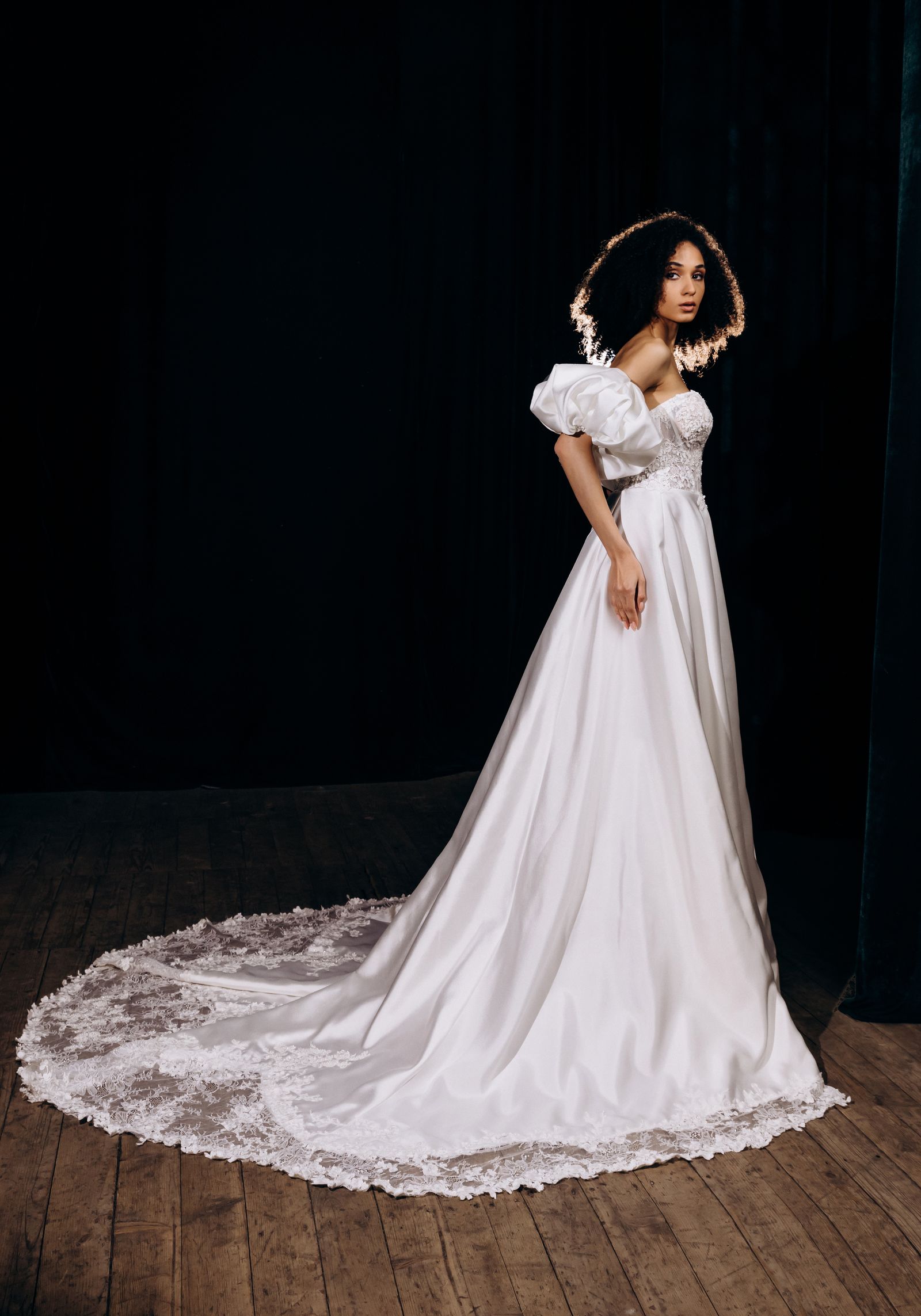 Leona wedding dress, back view