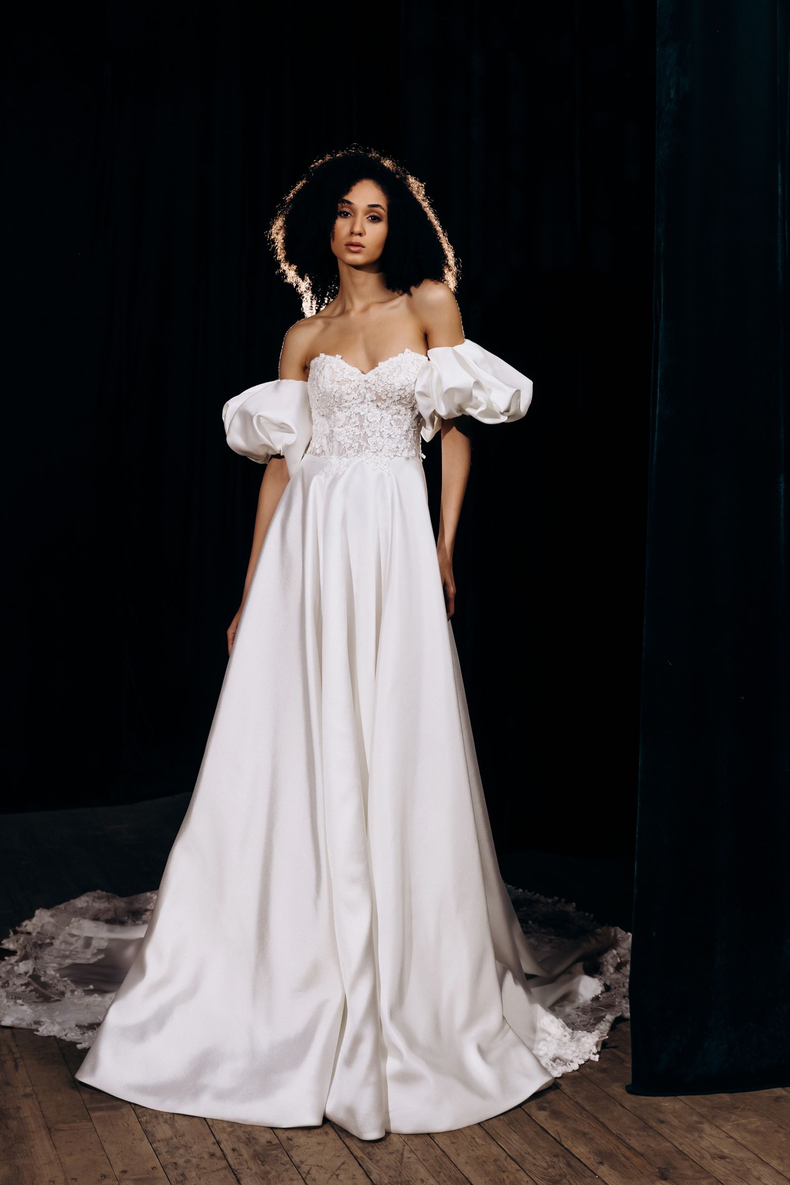 Leona wedding dress, front view