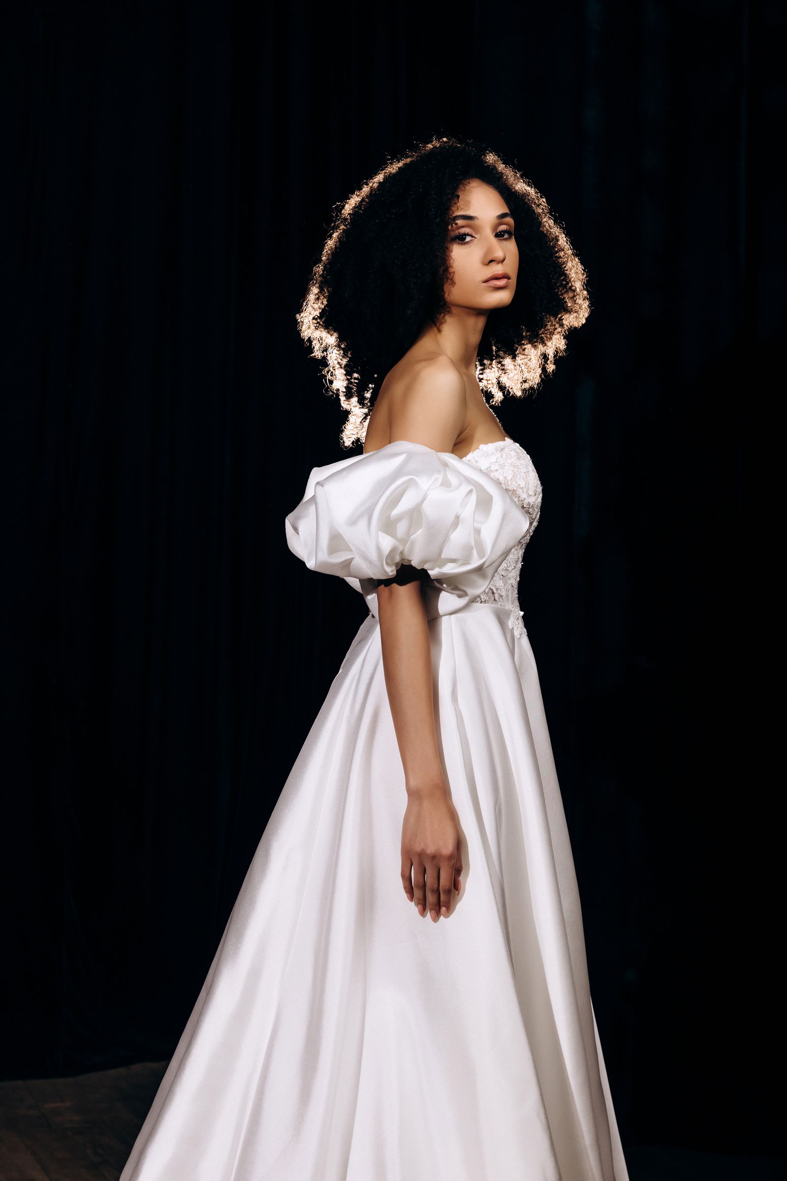 Leona wedding dress, side view