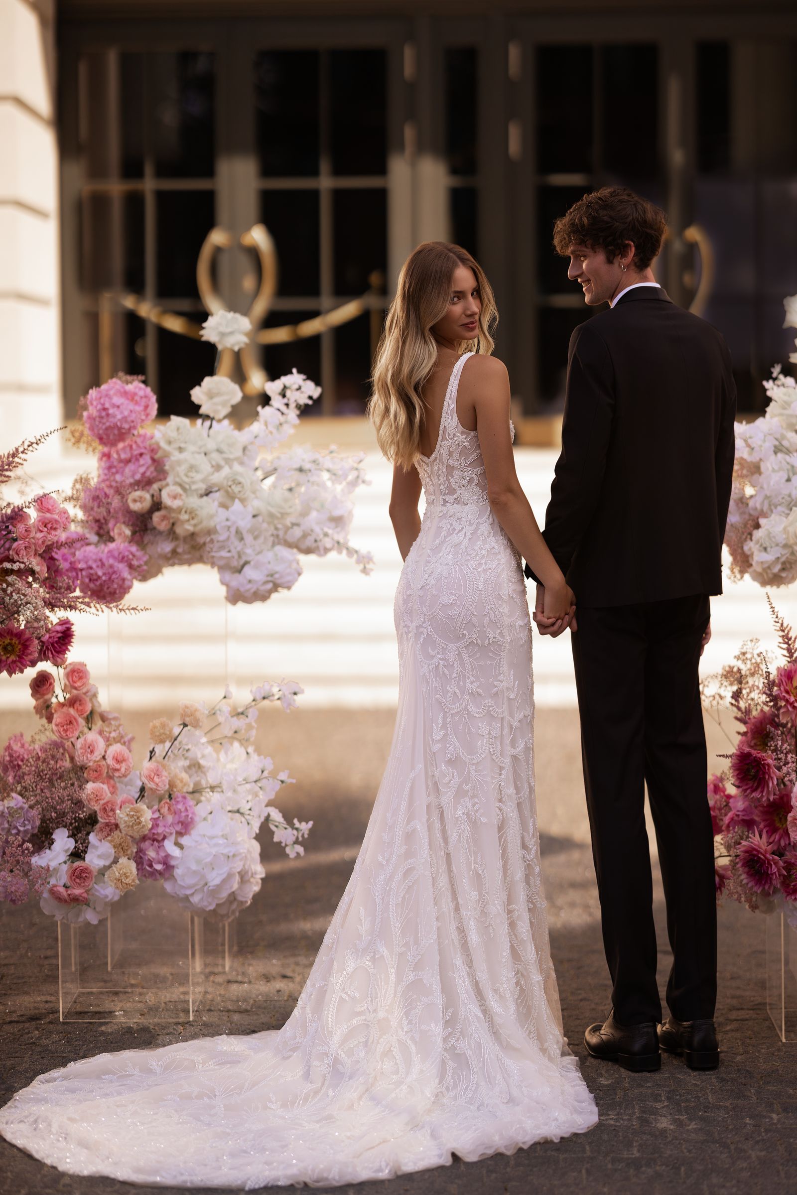 Leonor wedding dress, back view