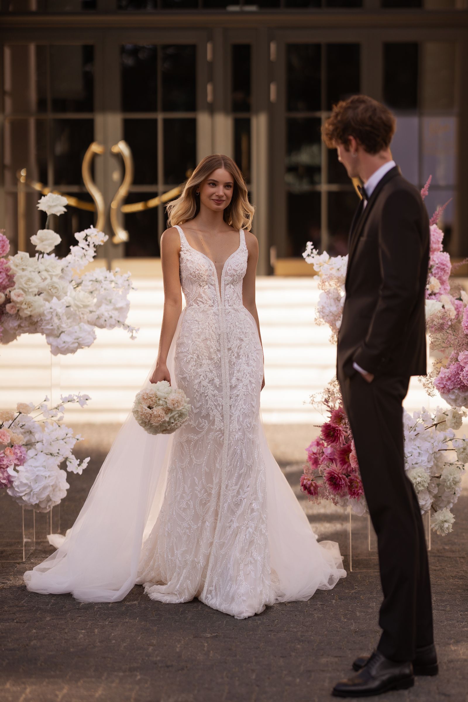 Leonor wedding dress, front view