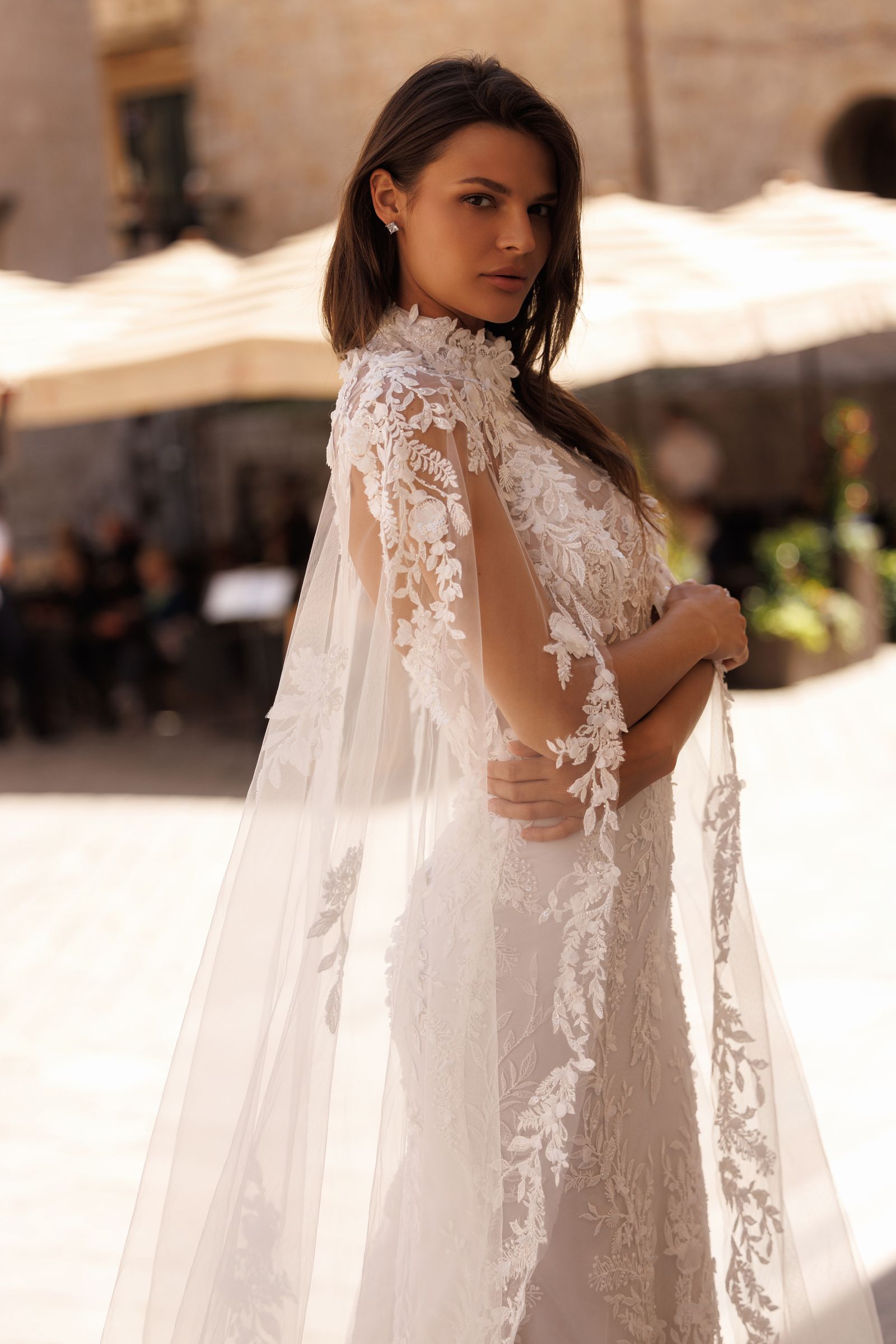 Lexi wedding dress, front detail view