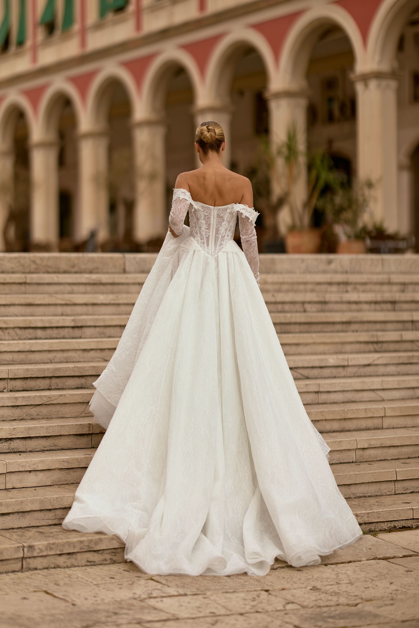 Linda wedding dress, front view