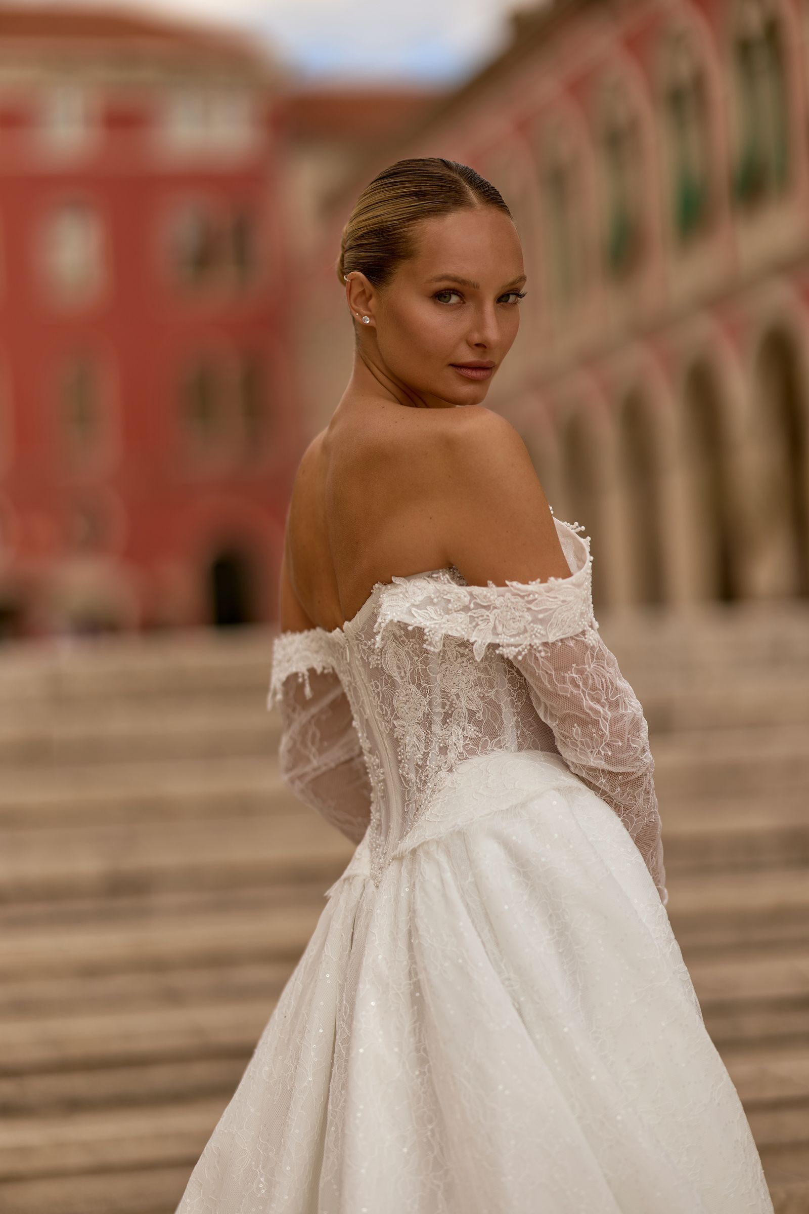 Linda wedding dress, front view