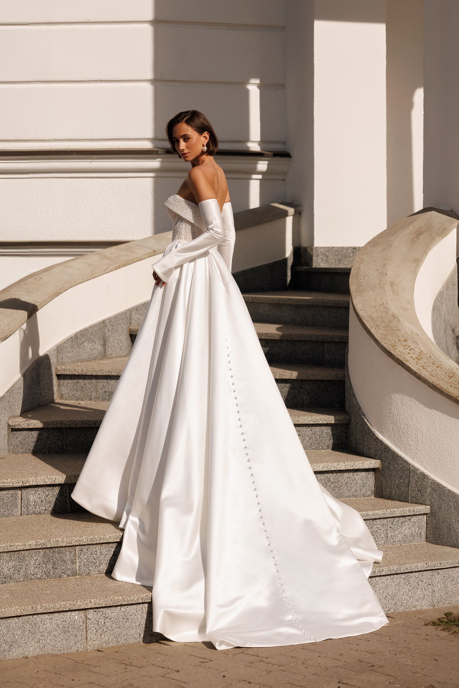Maribel — ball gown wedding dress, back view