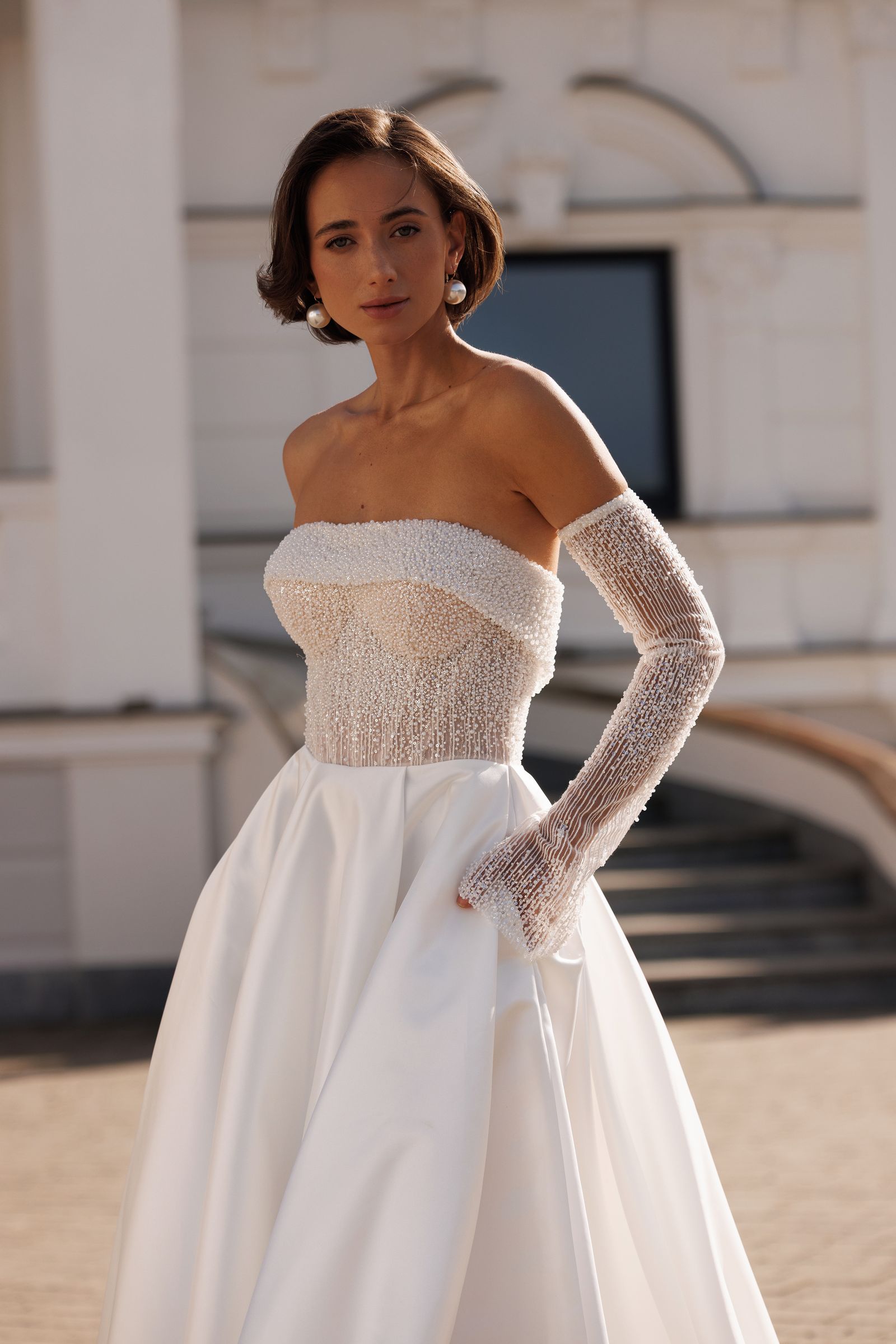 Maribel — ball gown wedding dress, front view