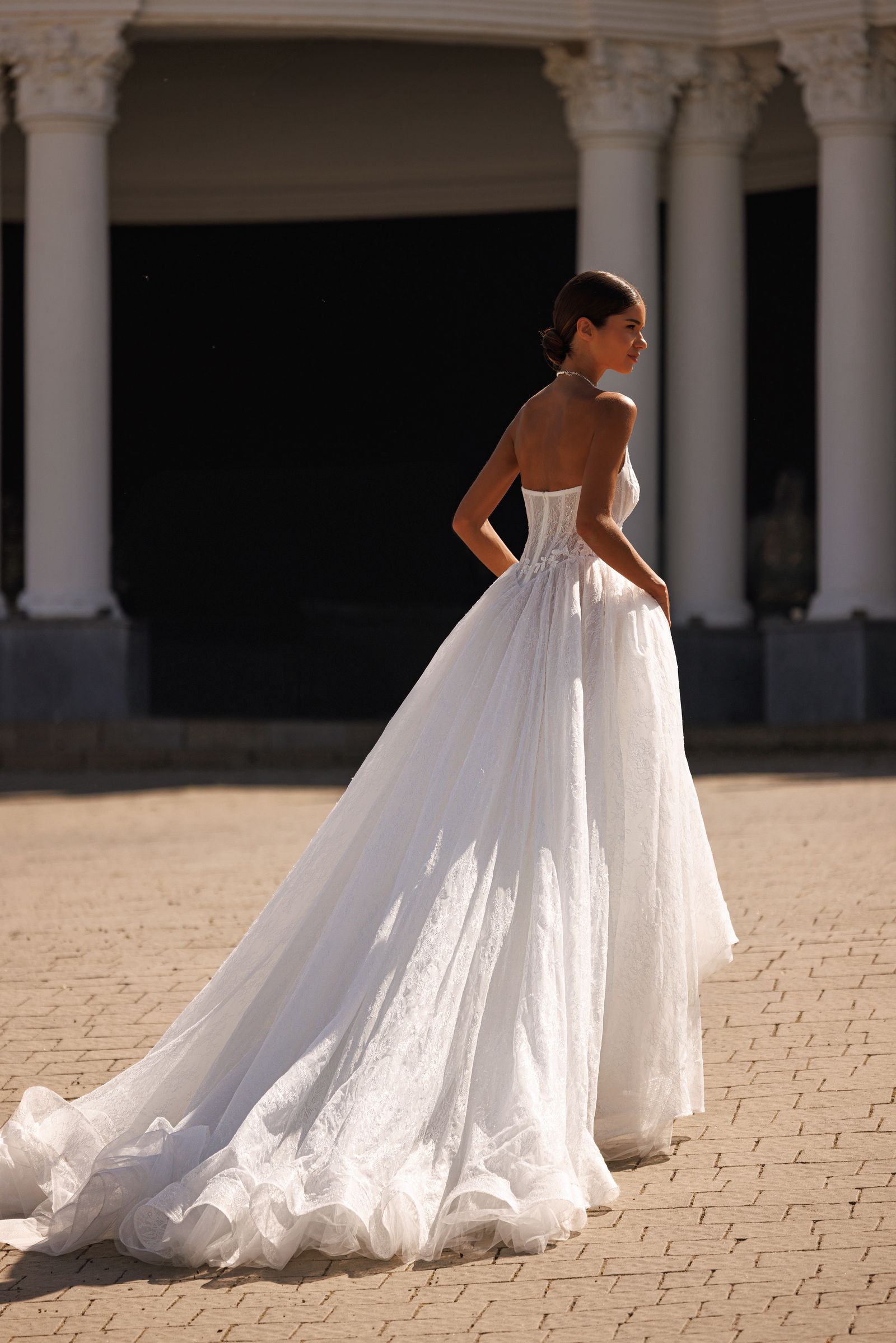 Marta — ball gown wedding dress, back view