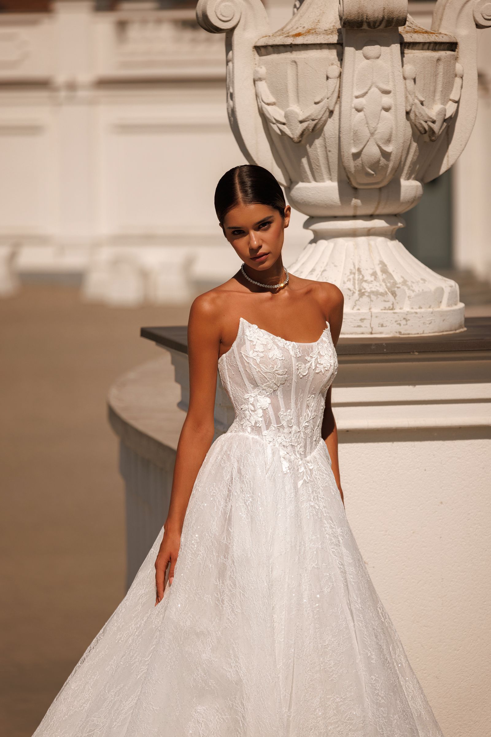 Marta — ball gown wedding dress, front view
