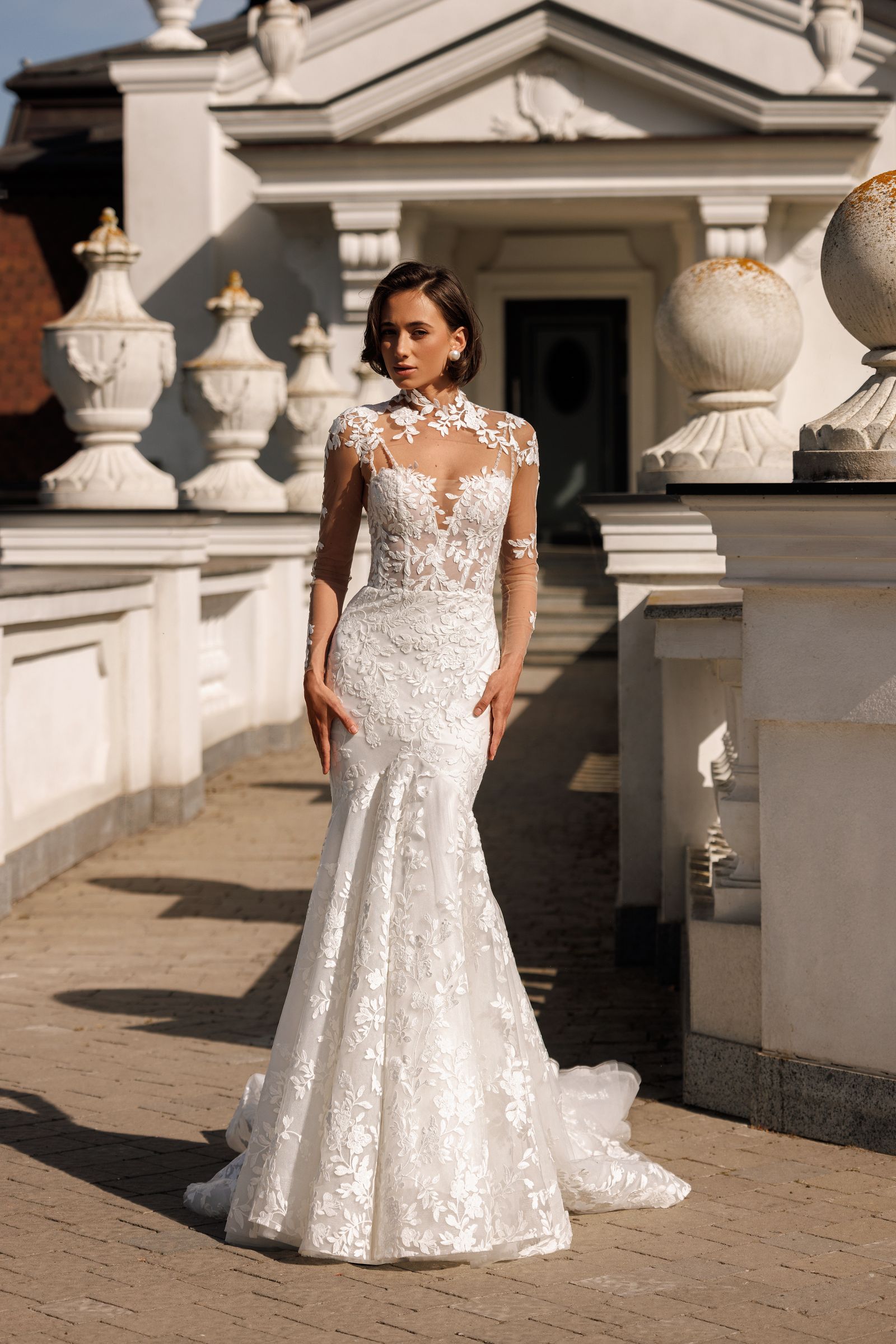 Martina — mermaid wedding dress, front view