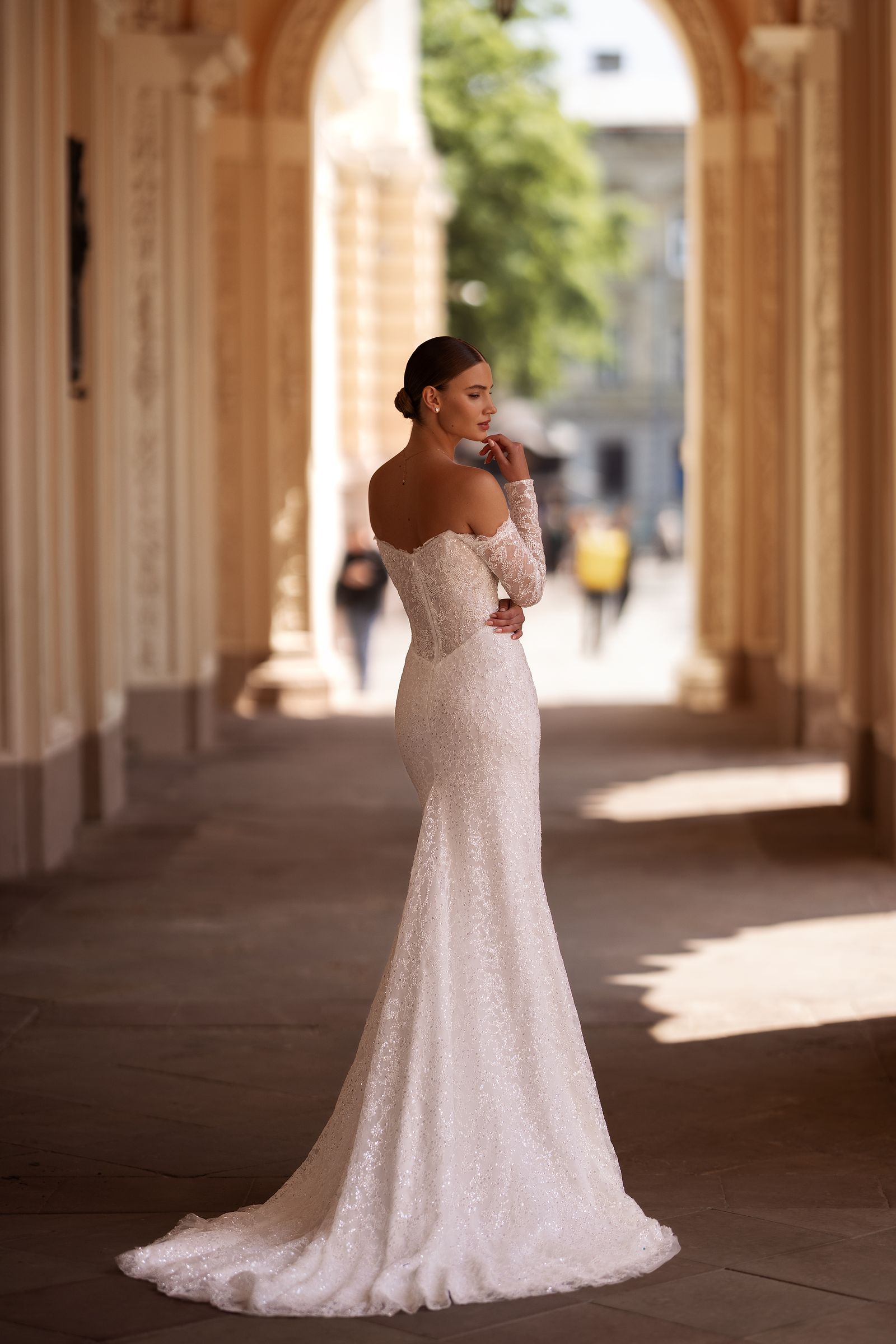 Megan wedding dress, back view