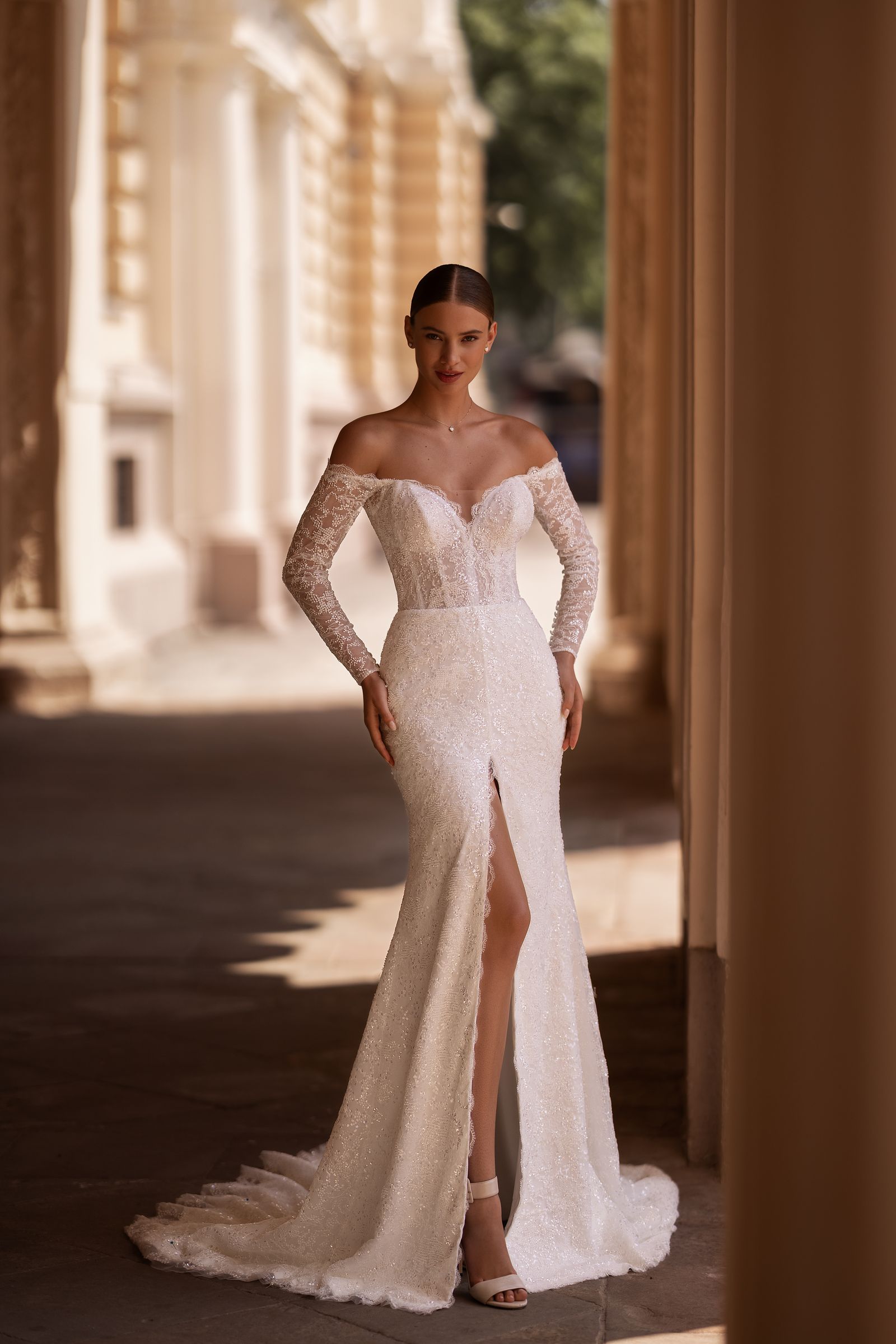Megan wedding dress, front view