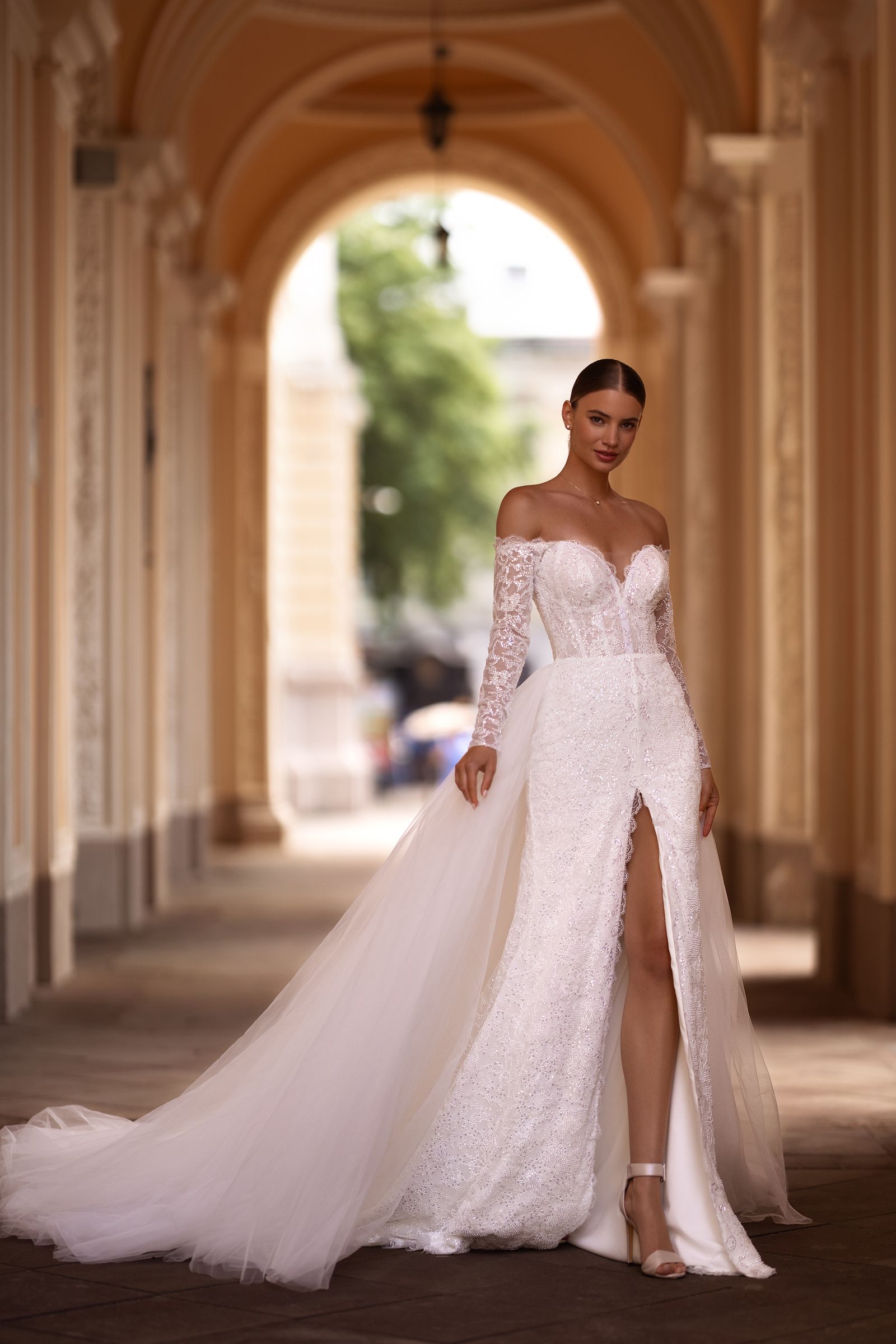 Megan wedding dress, front view