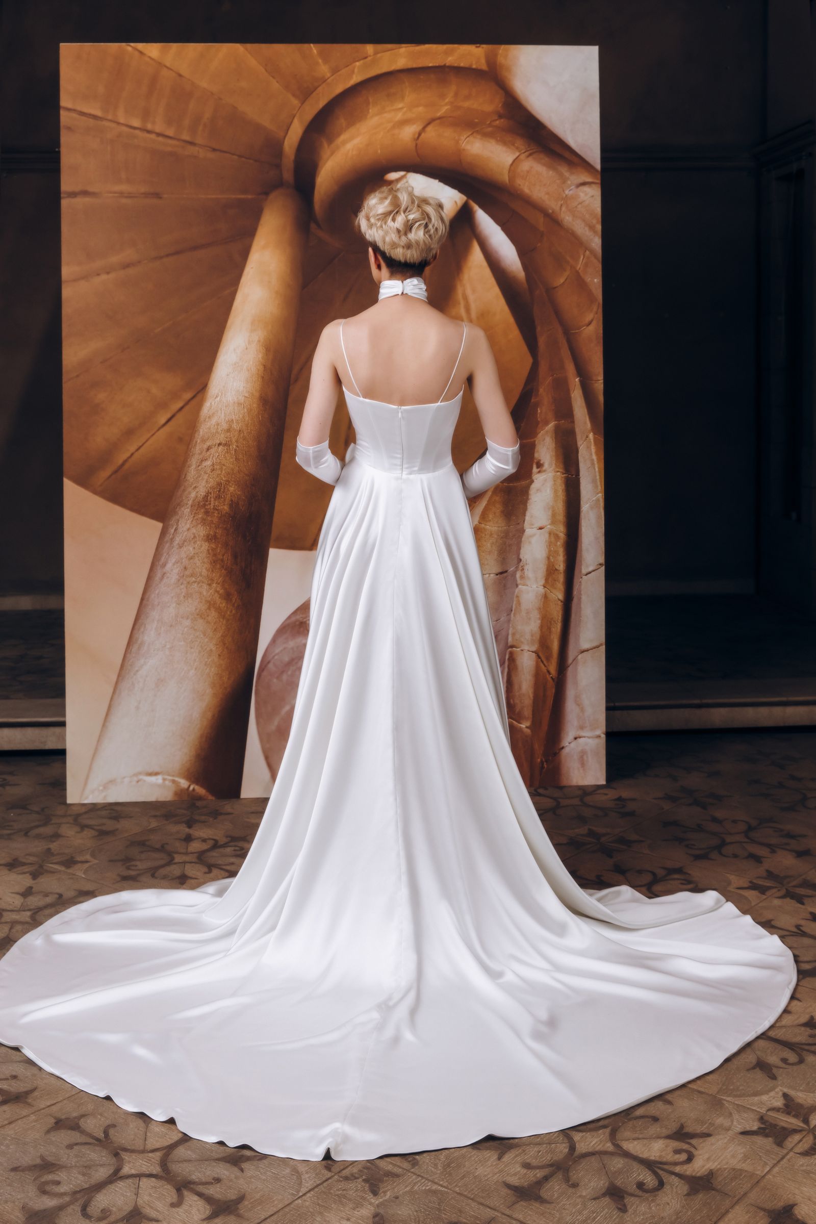 Melanie wedding dress, back view