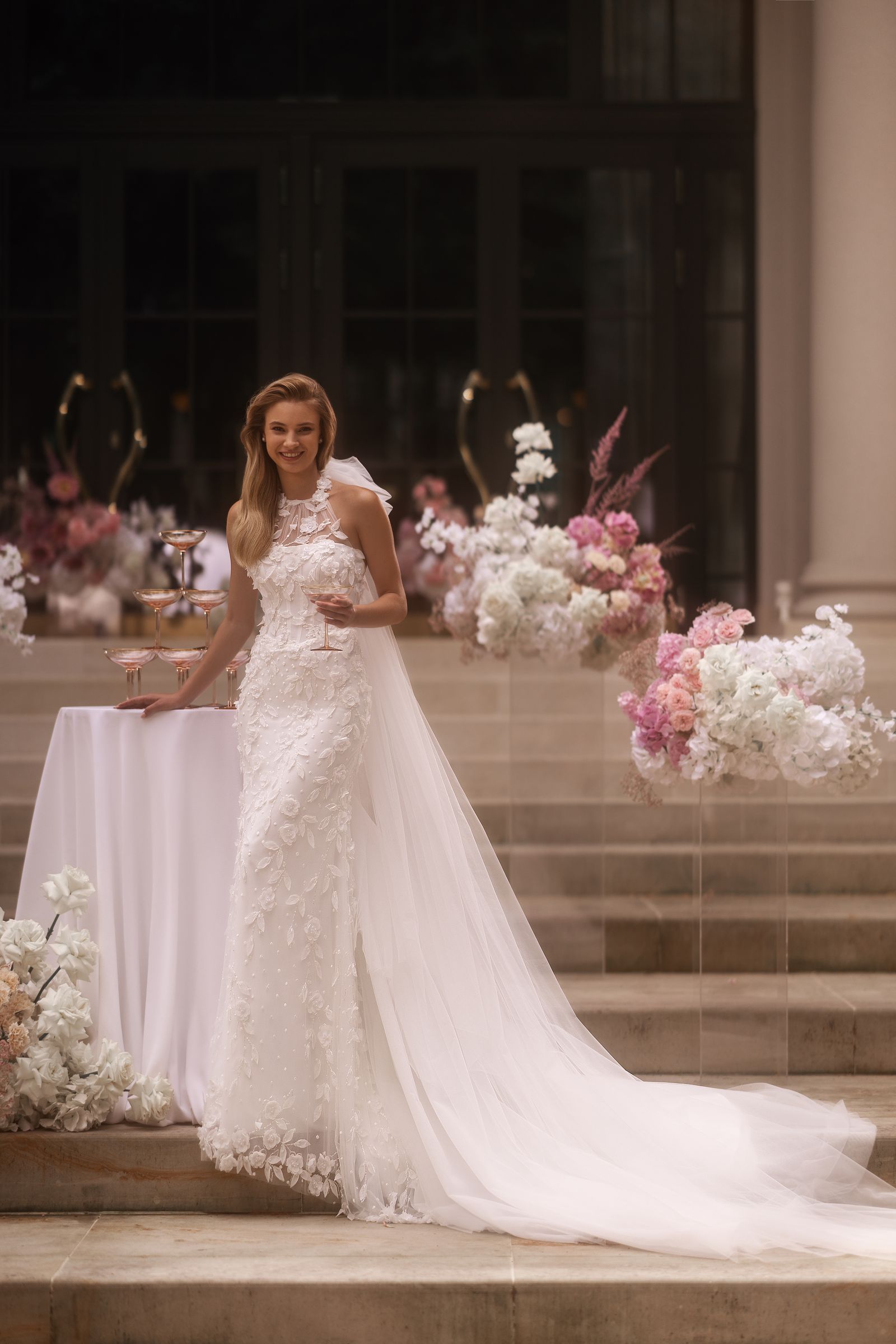 Melia wedding dress, front view