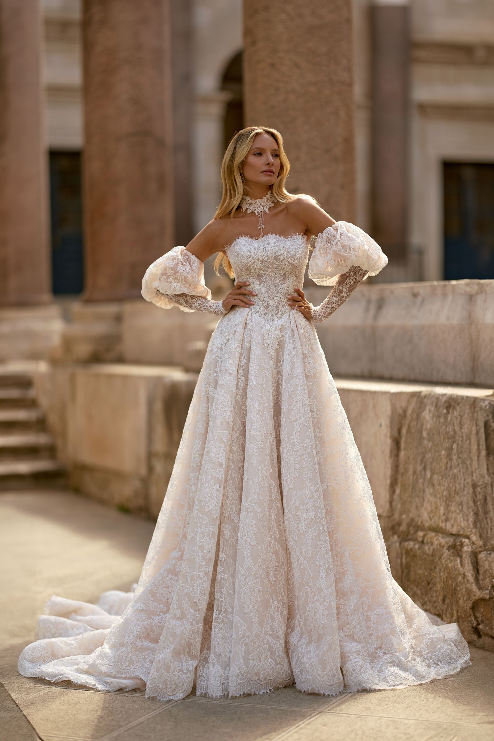 Mia wedding dress, front view