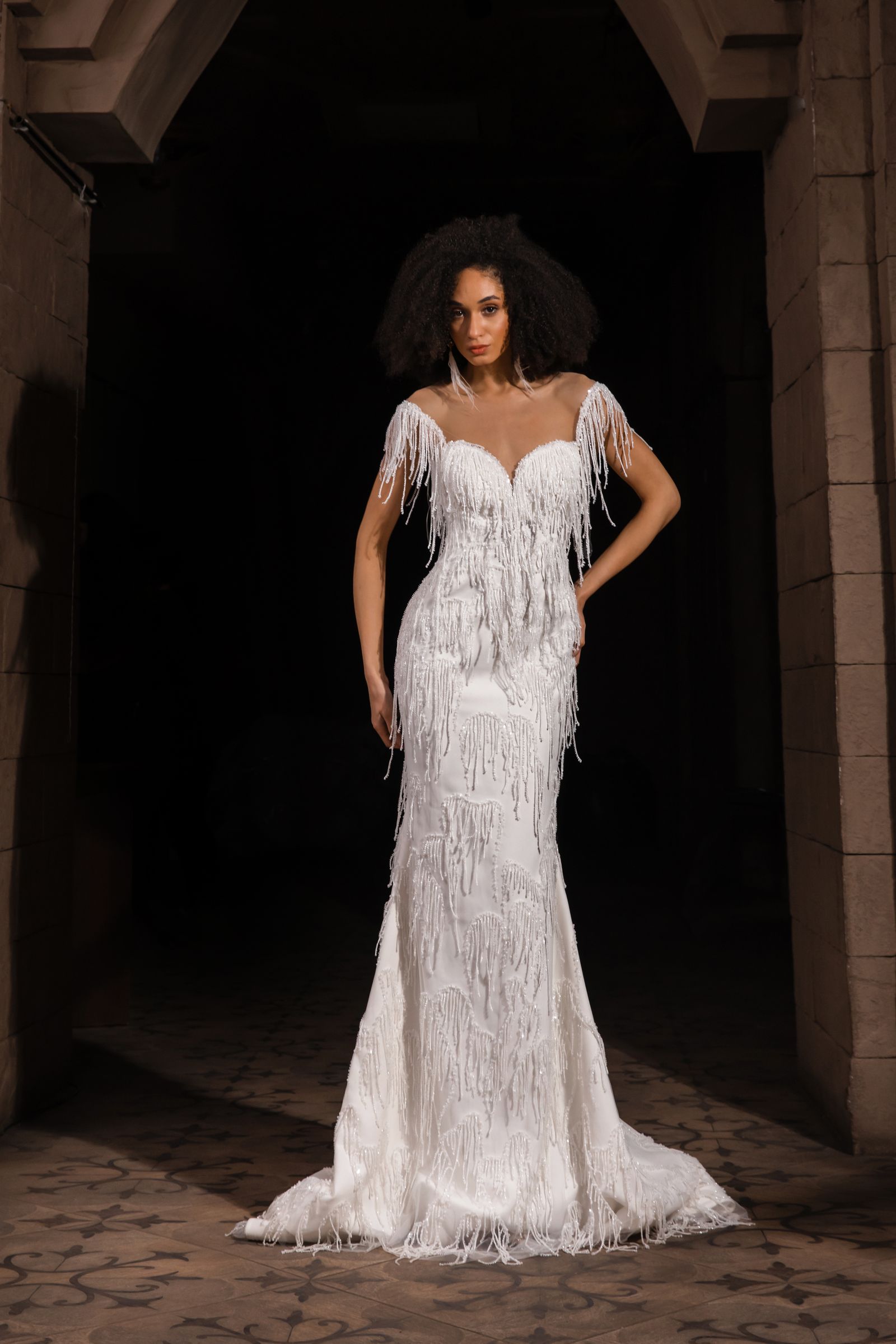 Mia wedding dress, front view