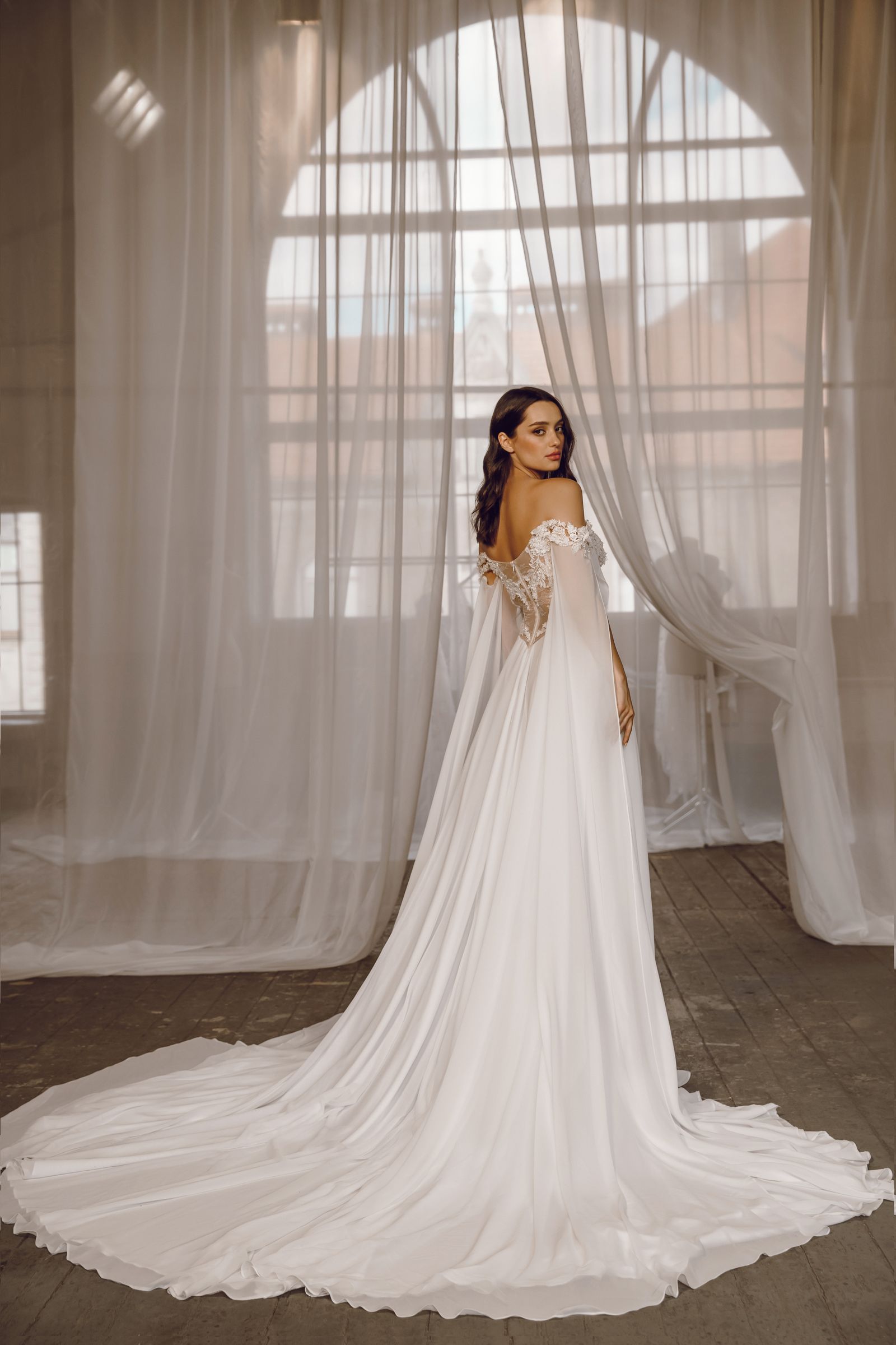Mila wedding dress, back view