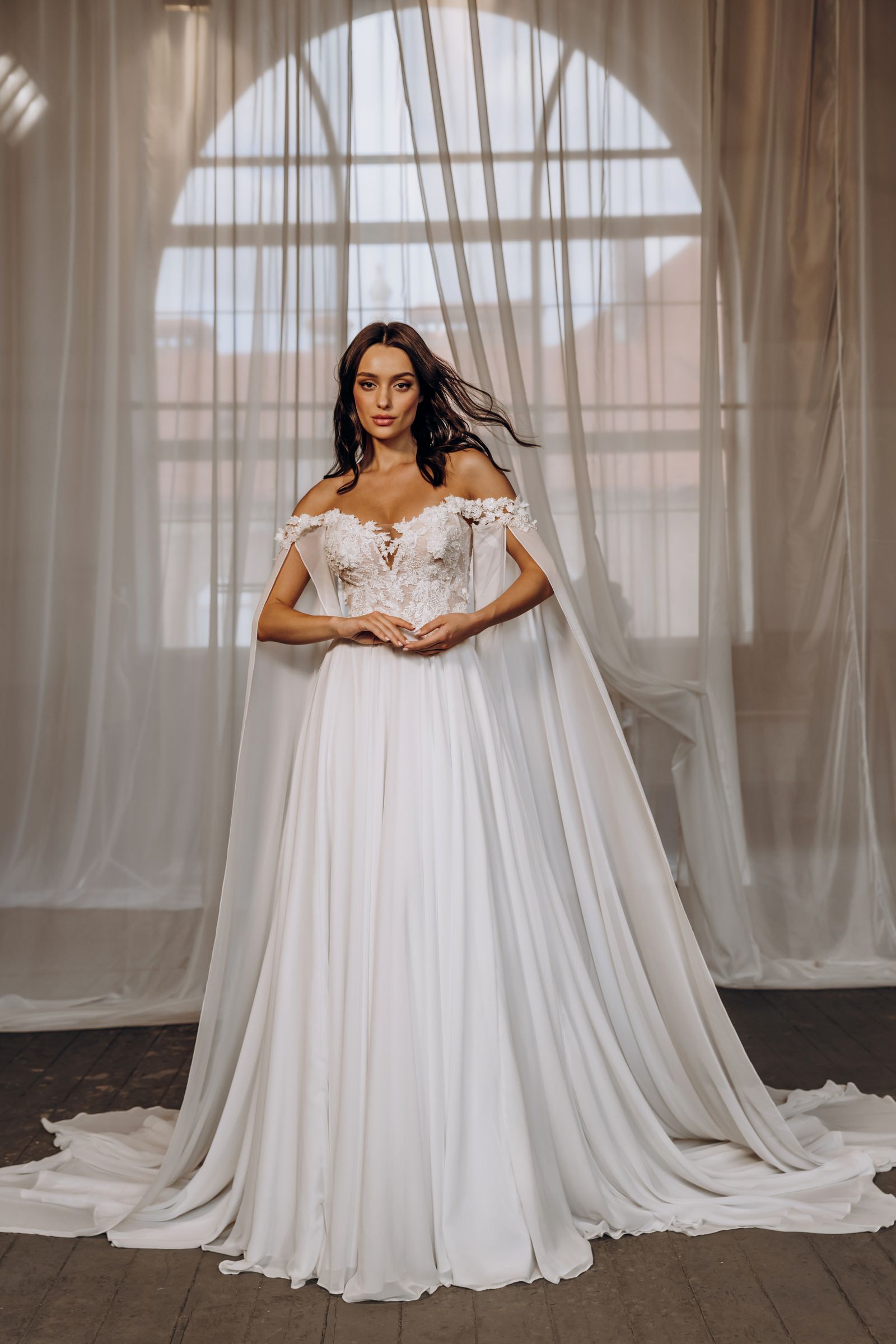Mila wedding dress, front view