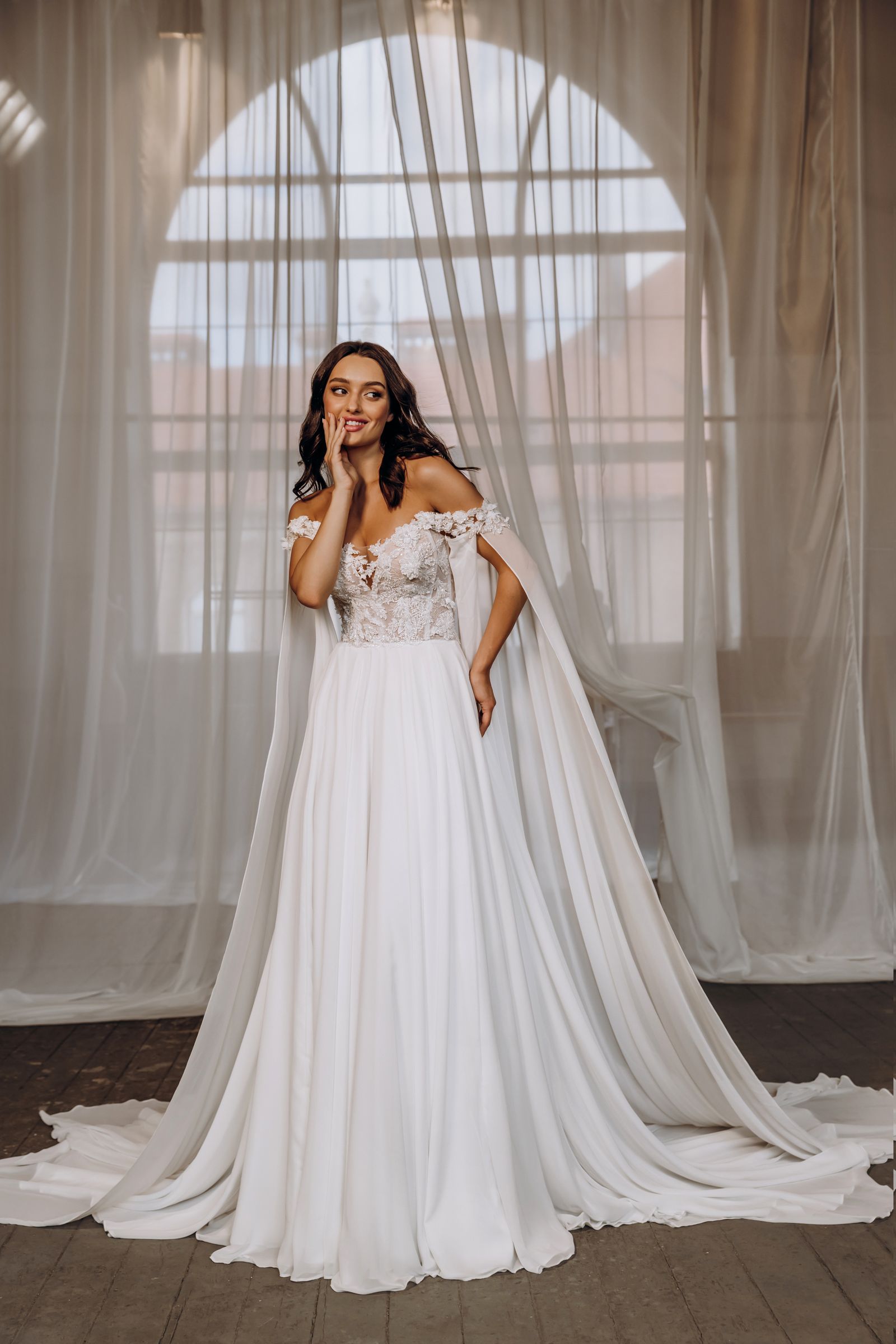 Mila wedding dress, front view