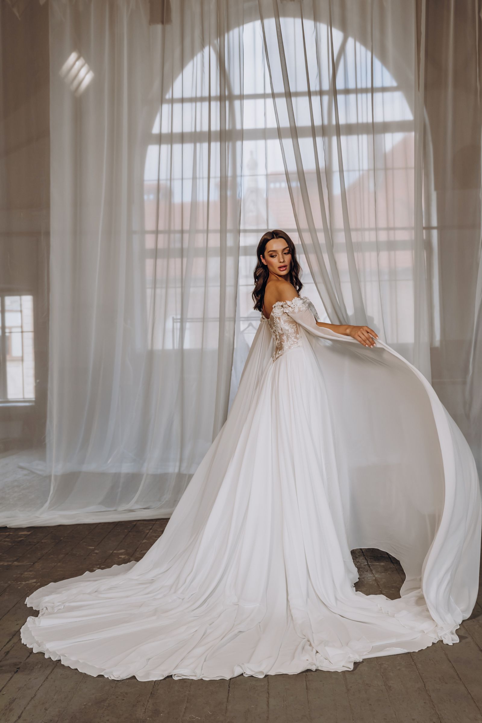 Mila wedding dress, side view