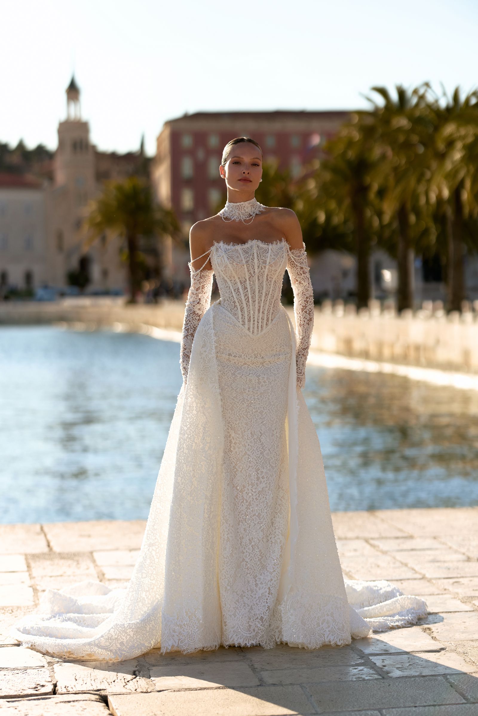 Miranda wedding dress, front view