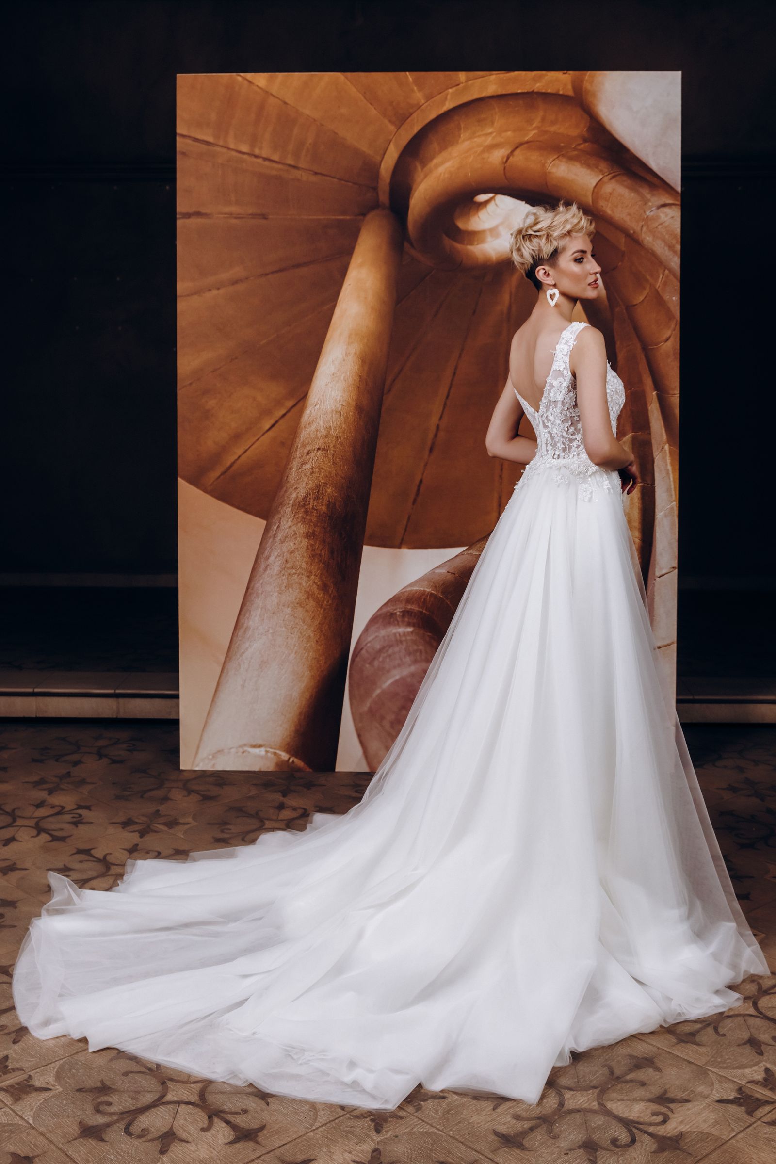 Nancy wedding dress, back view
