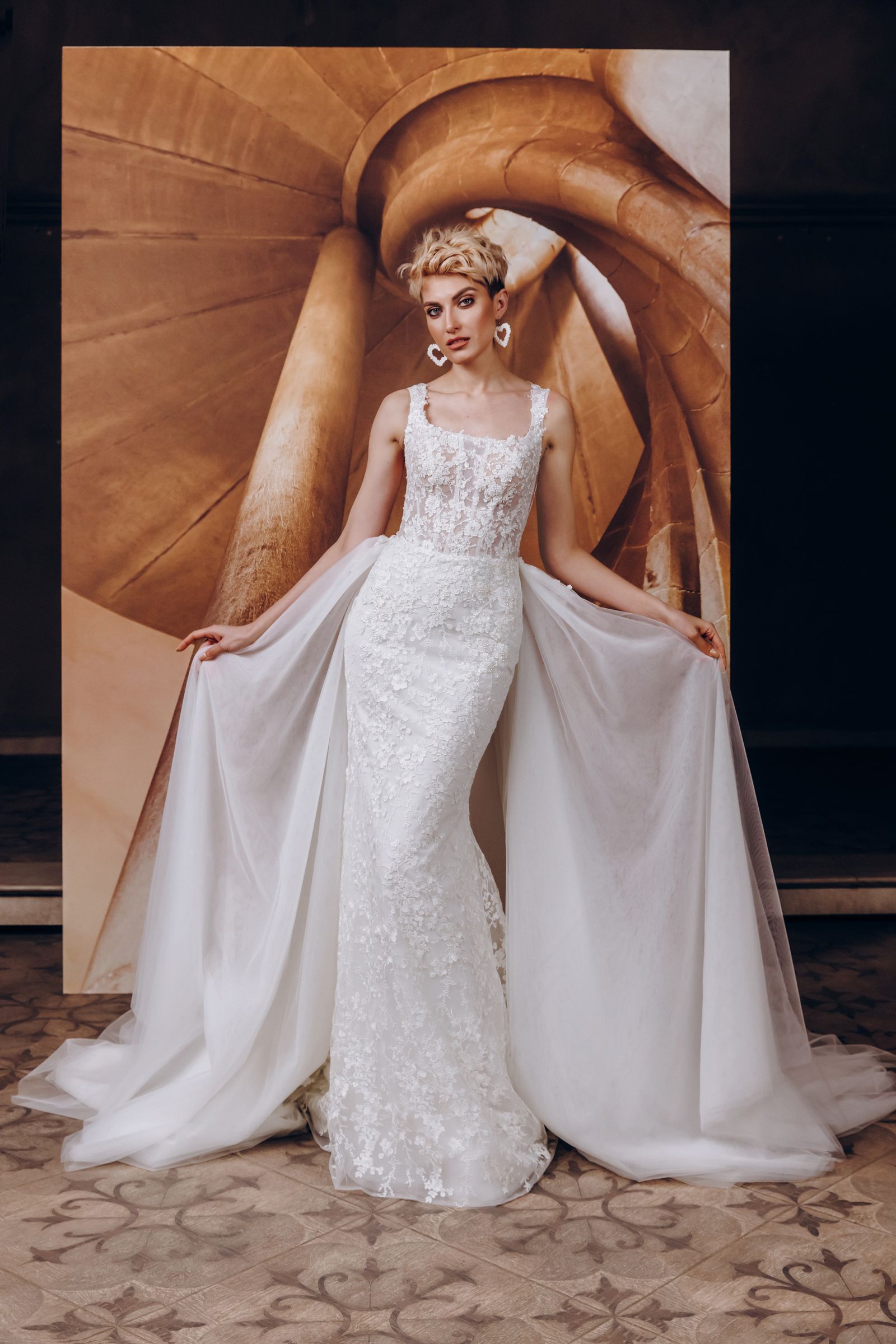 Nancy wedding dress, detail view