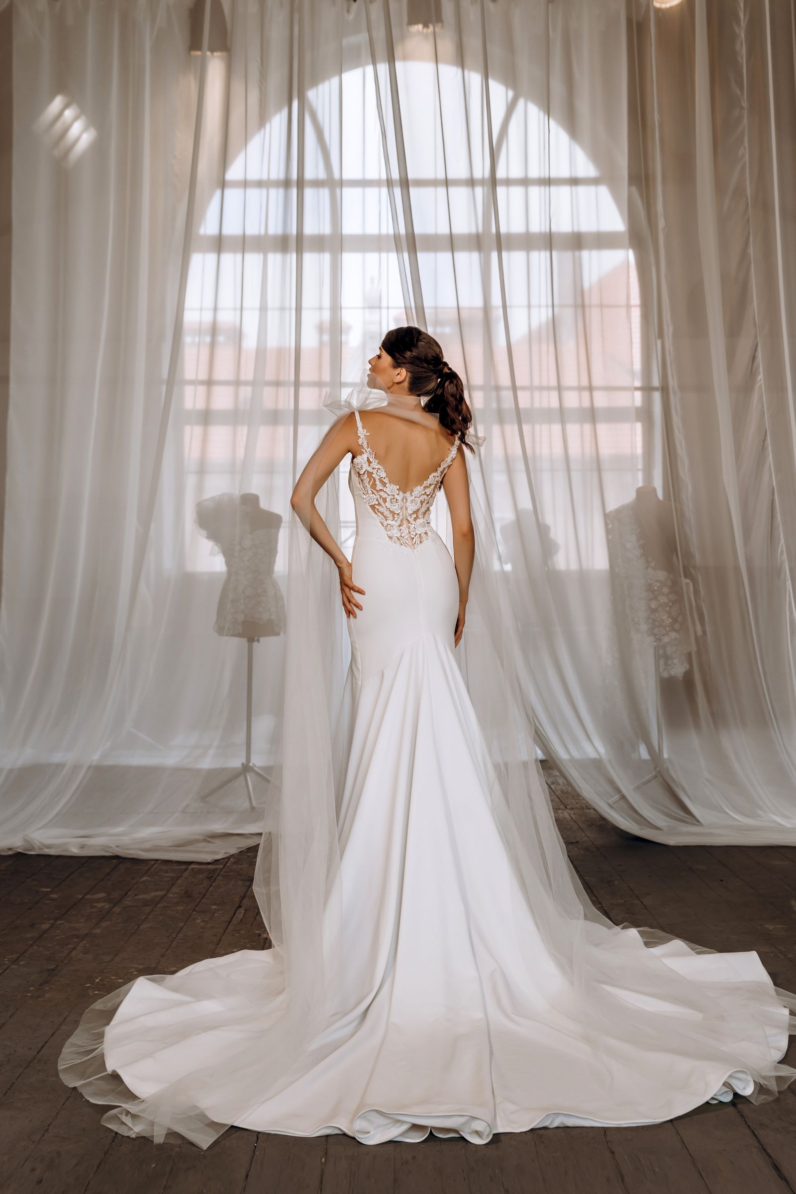 Natalie wedding dress, back view