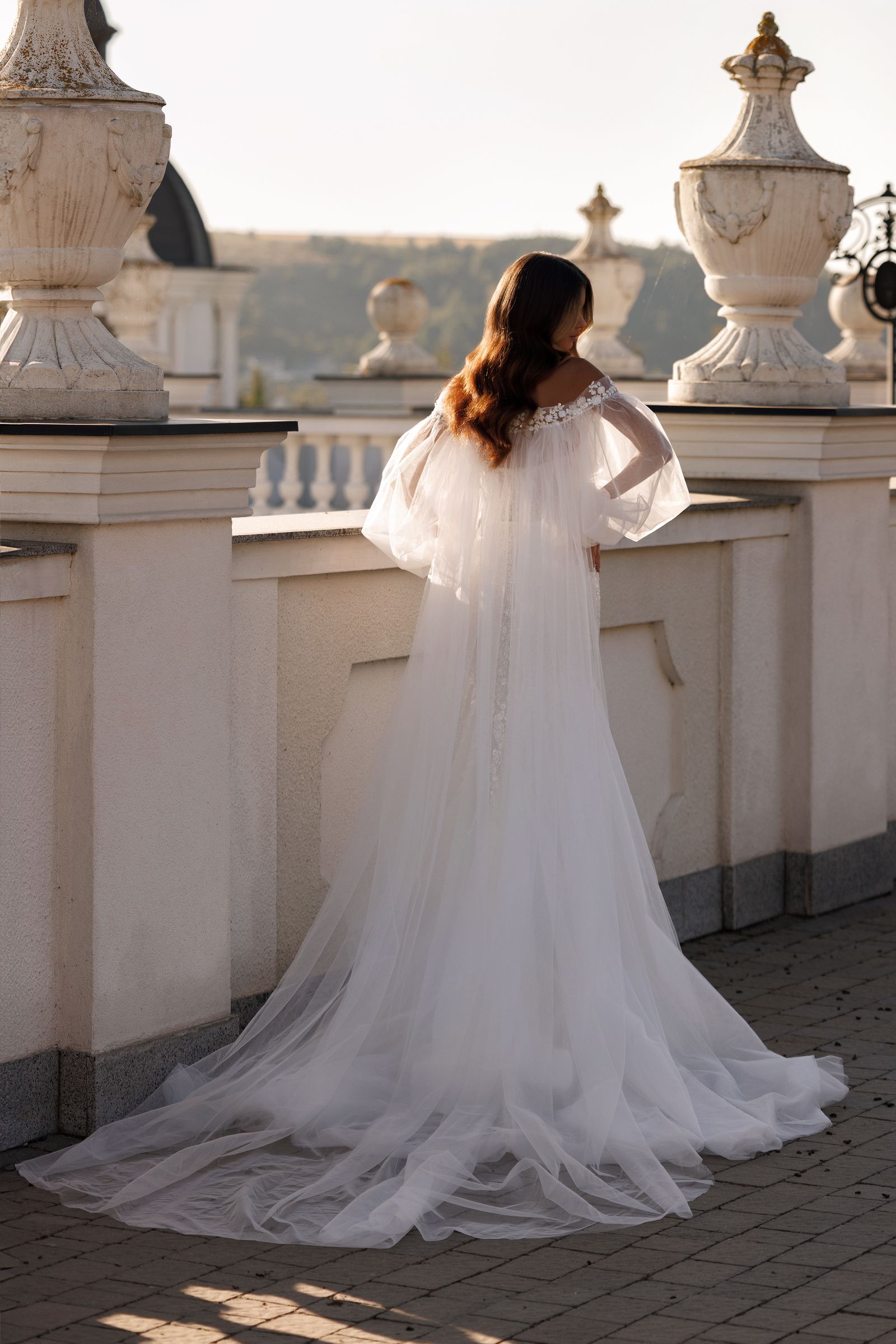 Nubia — mermaid wedding dress, back view