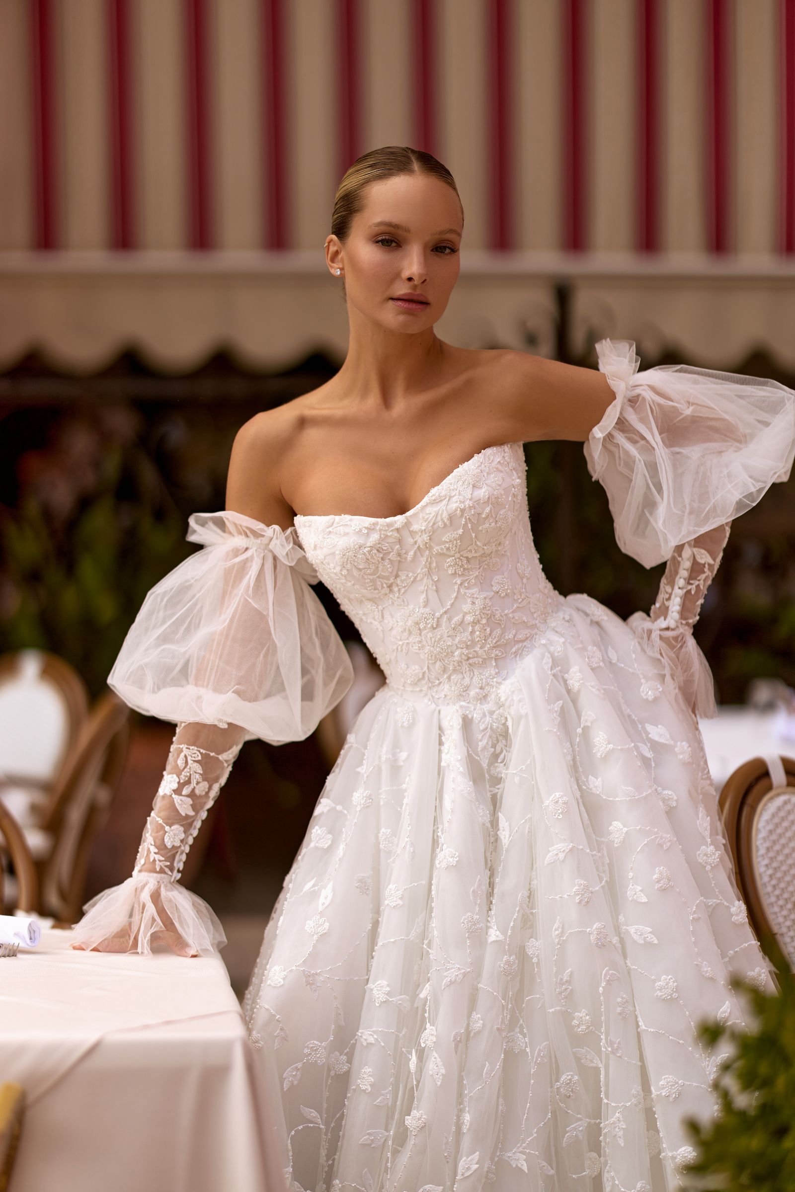 Pamela wedding dress, front view