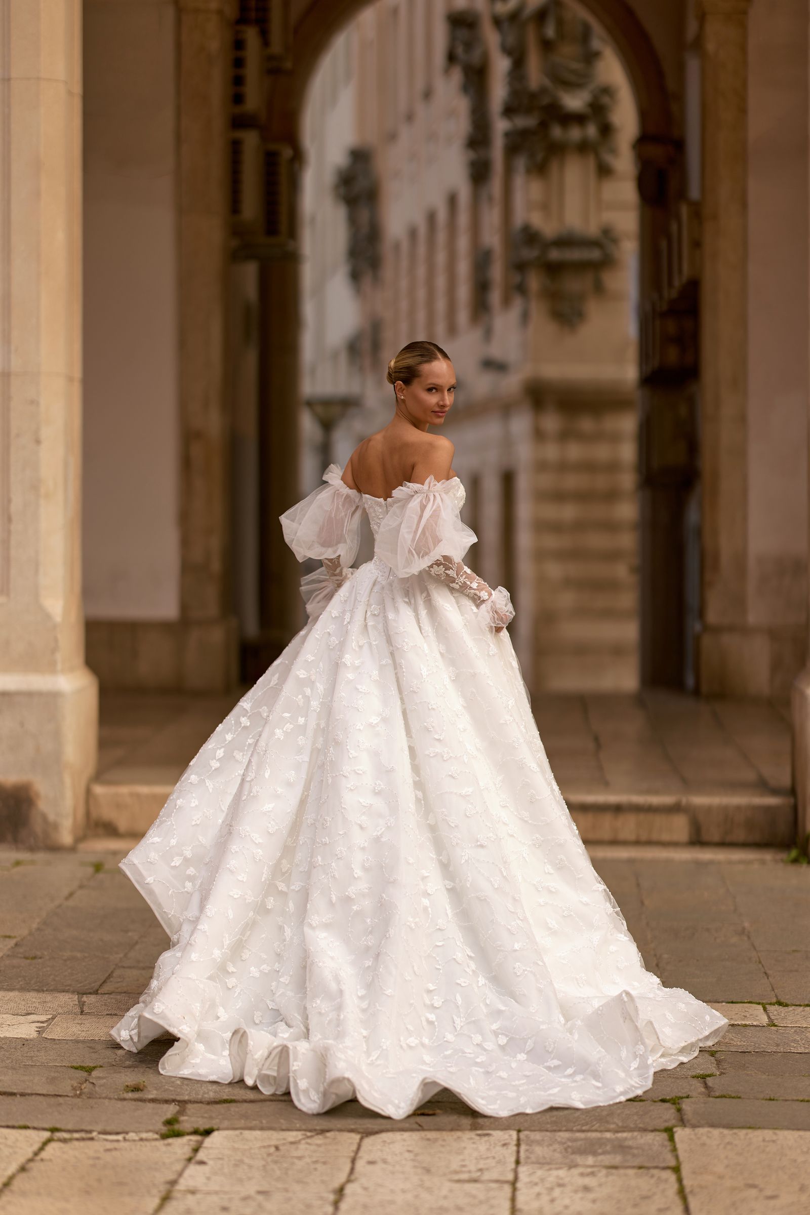 Pamela wedding dress, front view