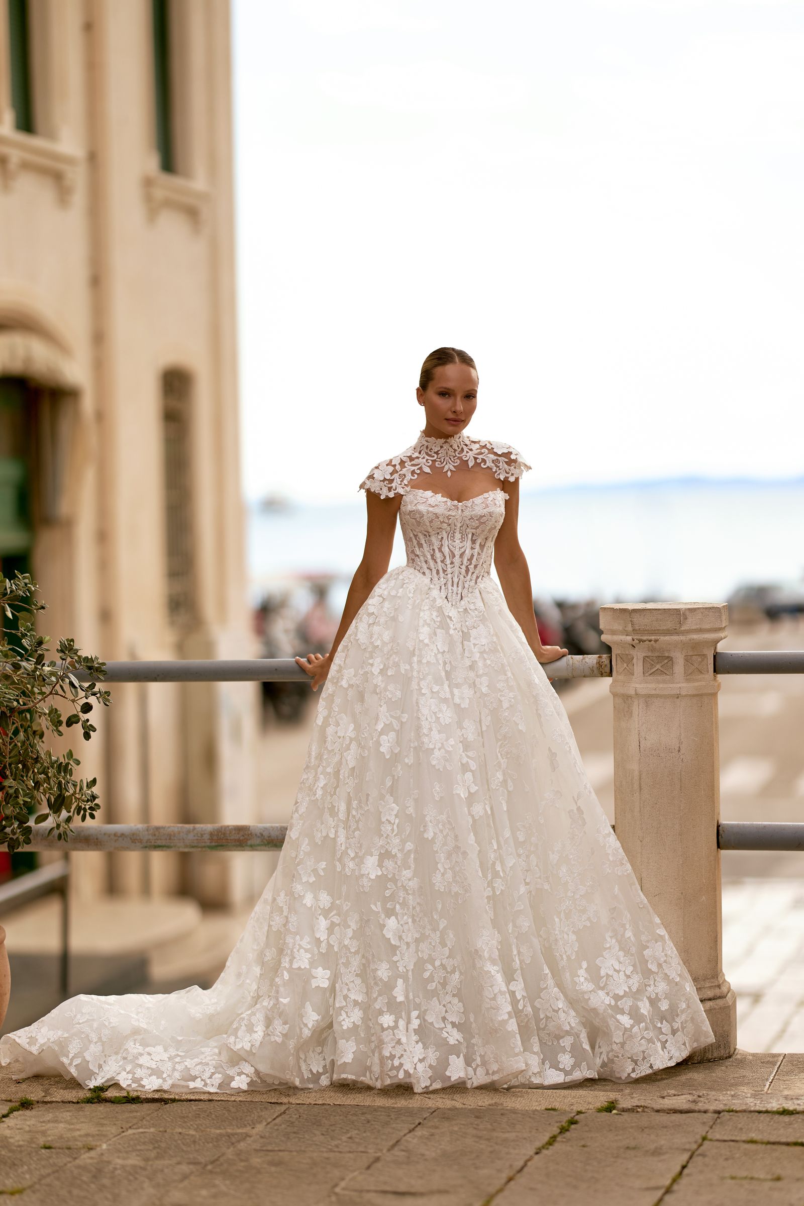 Polly wedding dress, front view