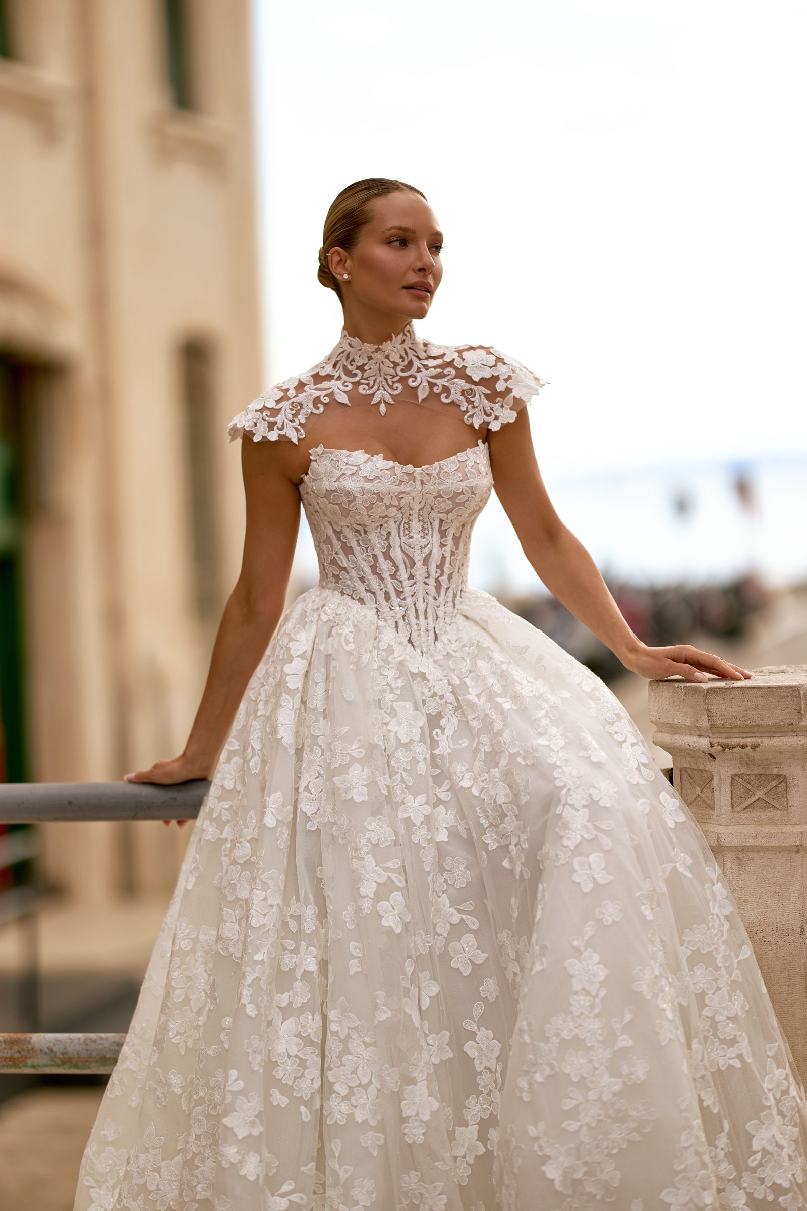 Polly wedding dress, front view