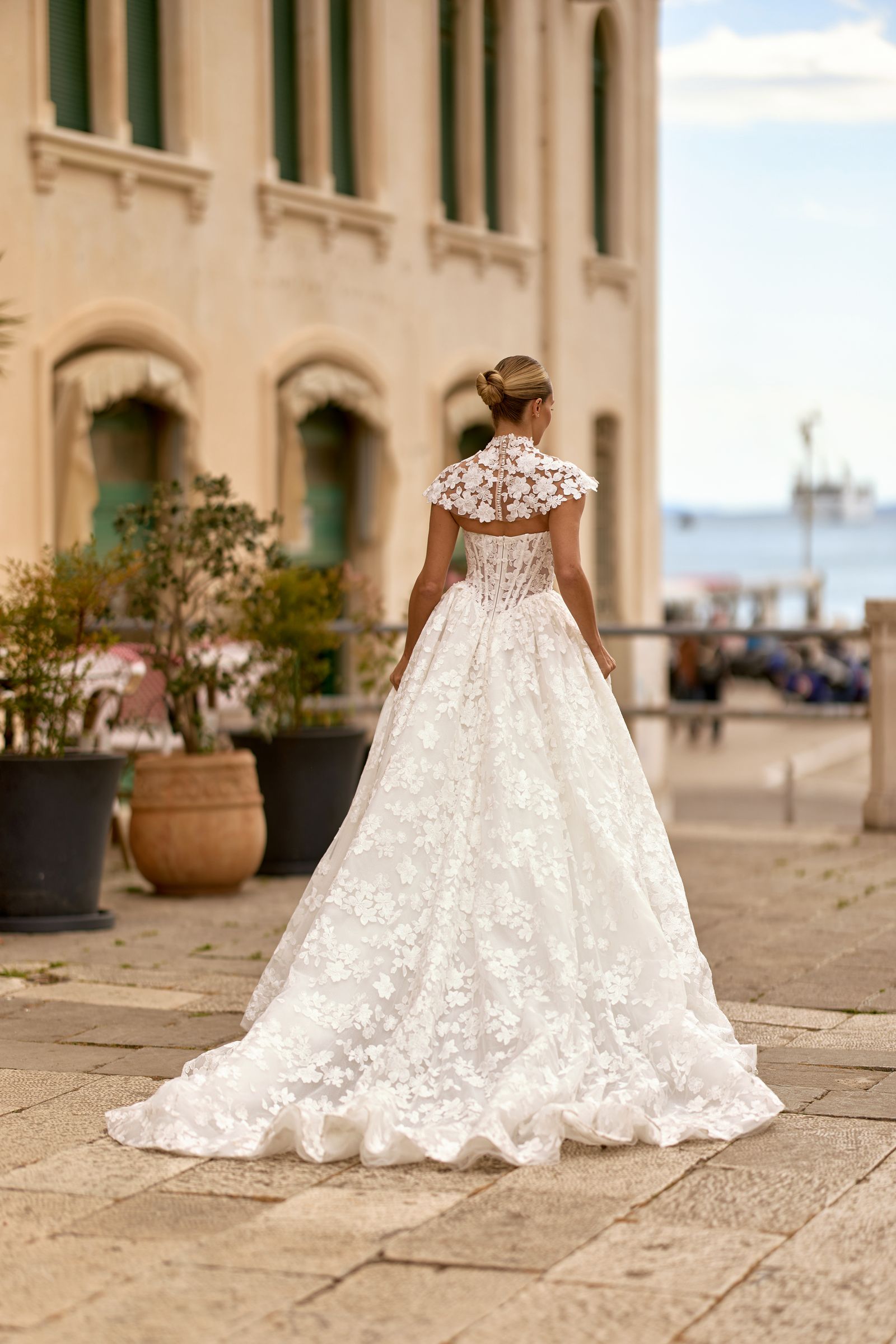 Polly wedding dress, front view