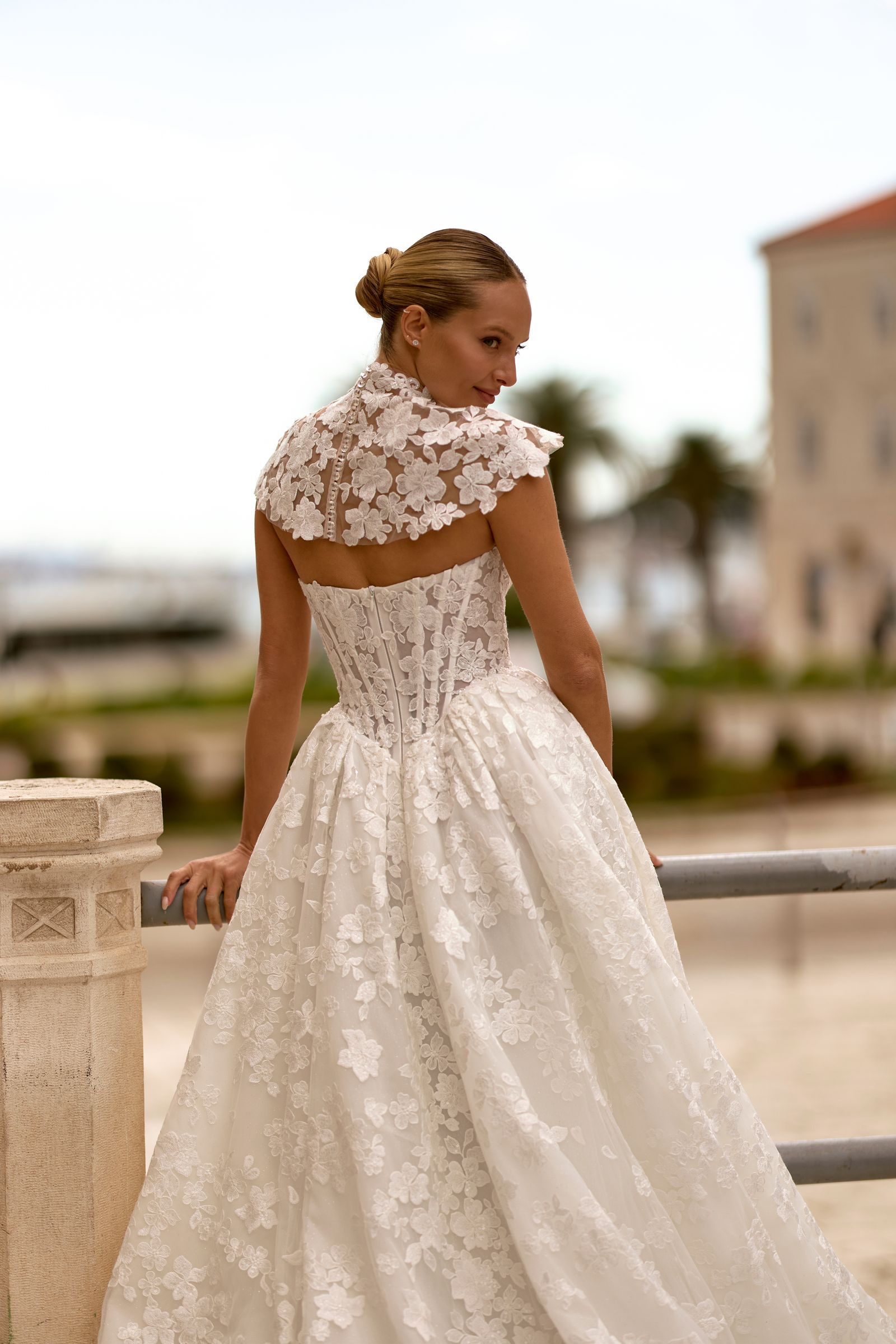 Polly wedding dress, front view
