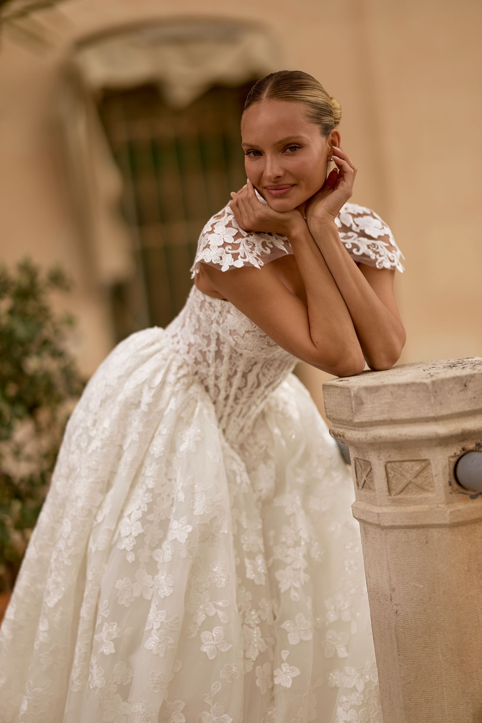 Polly wedding dress, front view