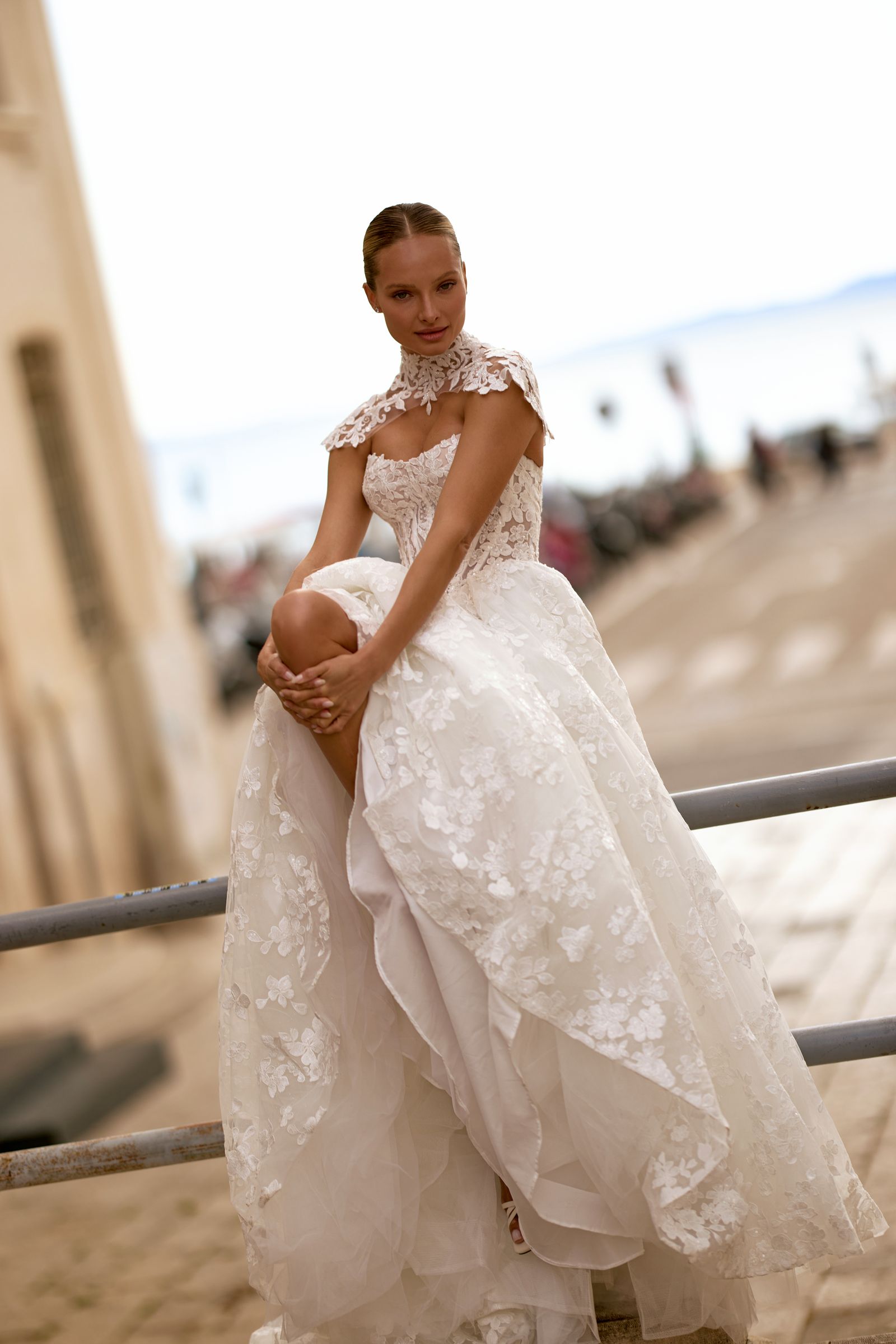 Polly wedding dress, front view