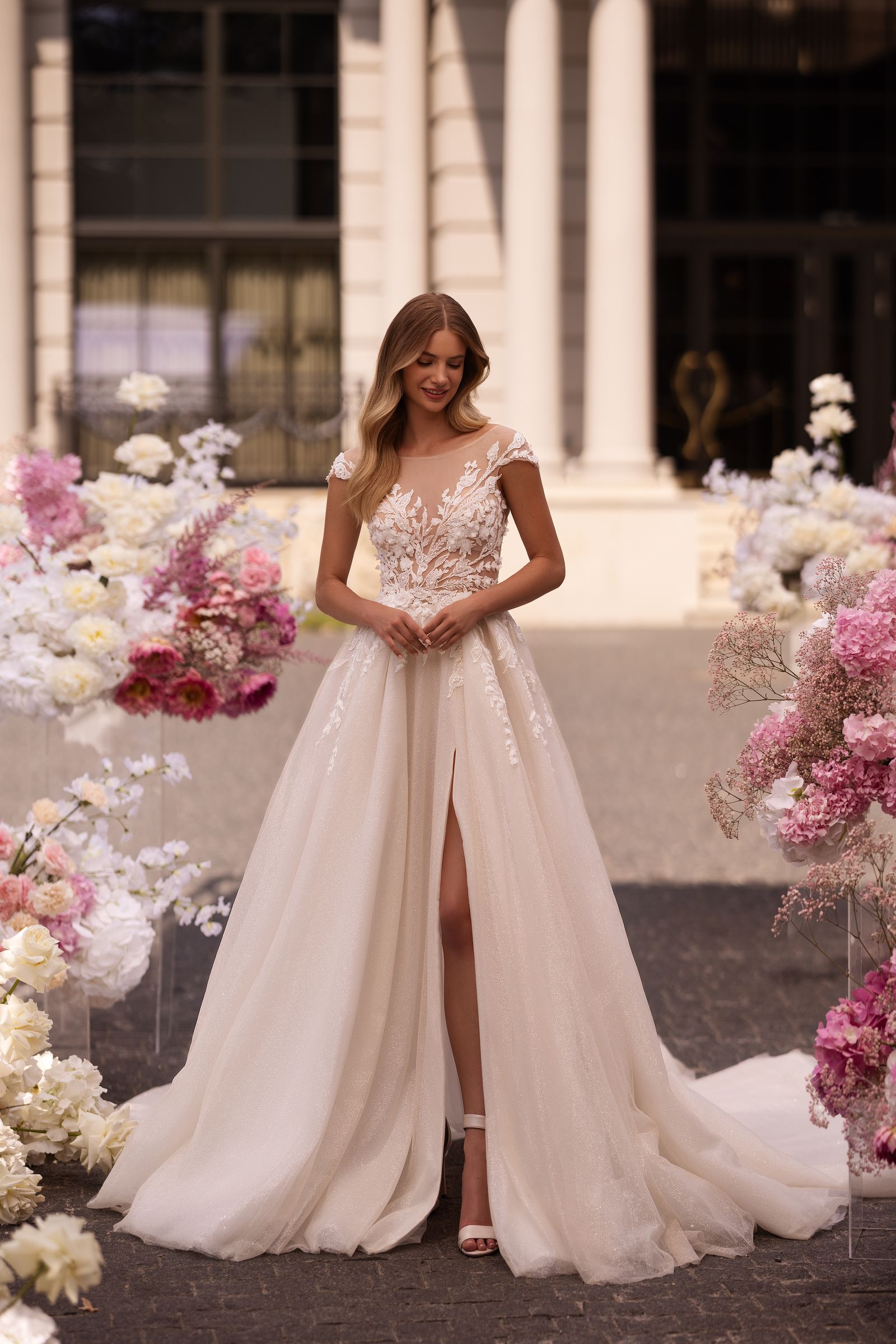 Rania wedding dress, front view