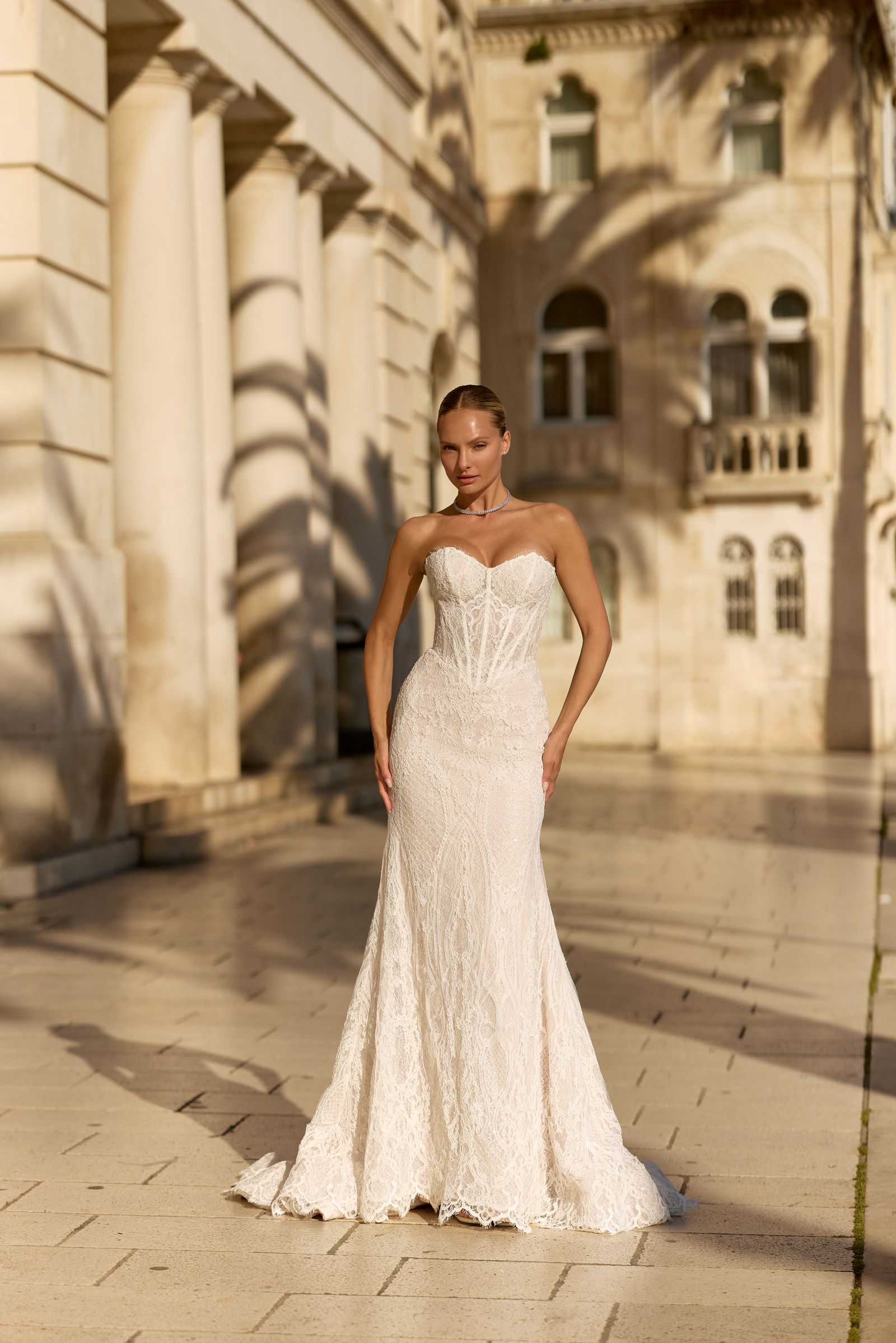 Rebecca wedding dress, front view