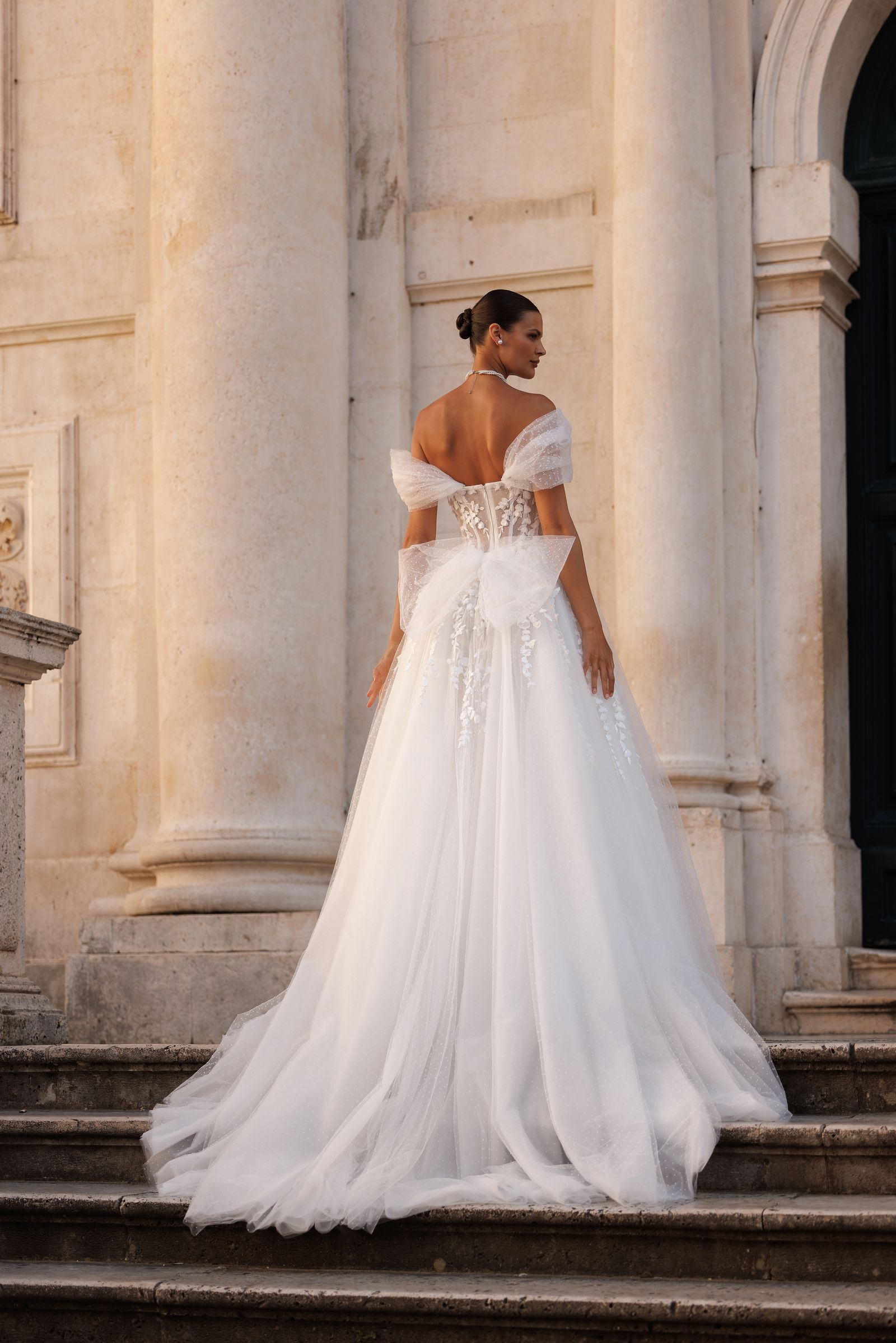 Remi wedding dress, back view