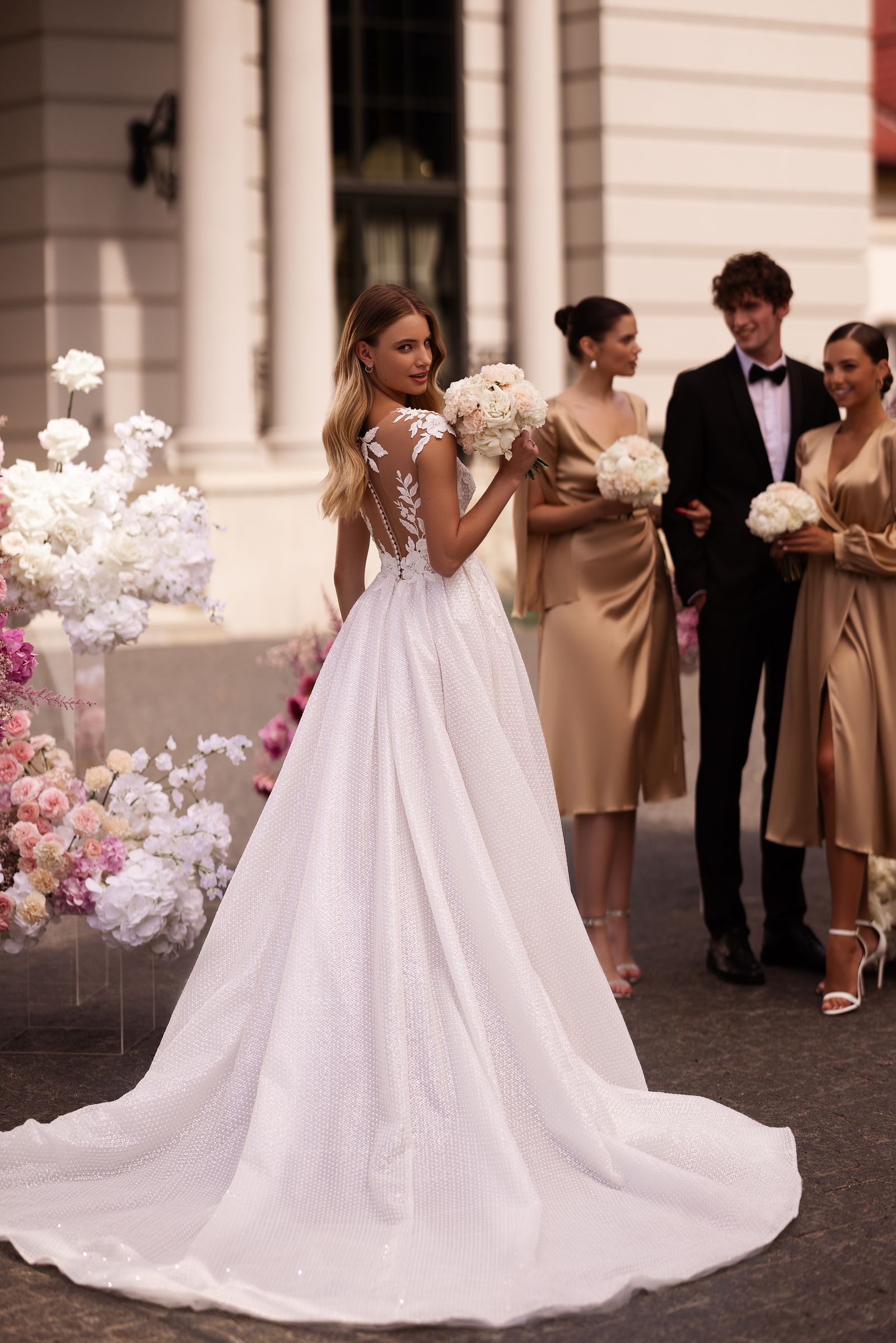 Roberta wedding dress, back view