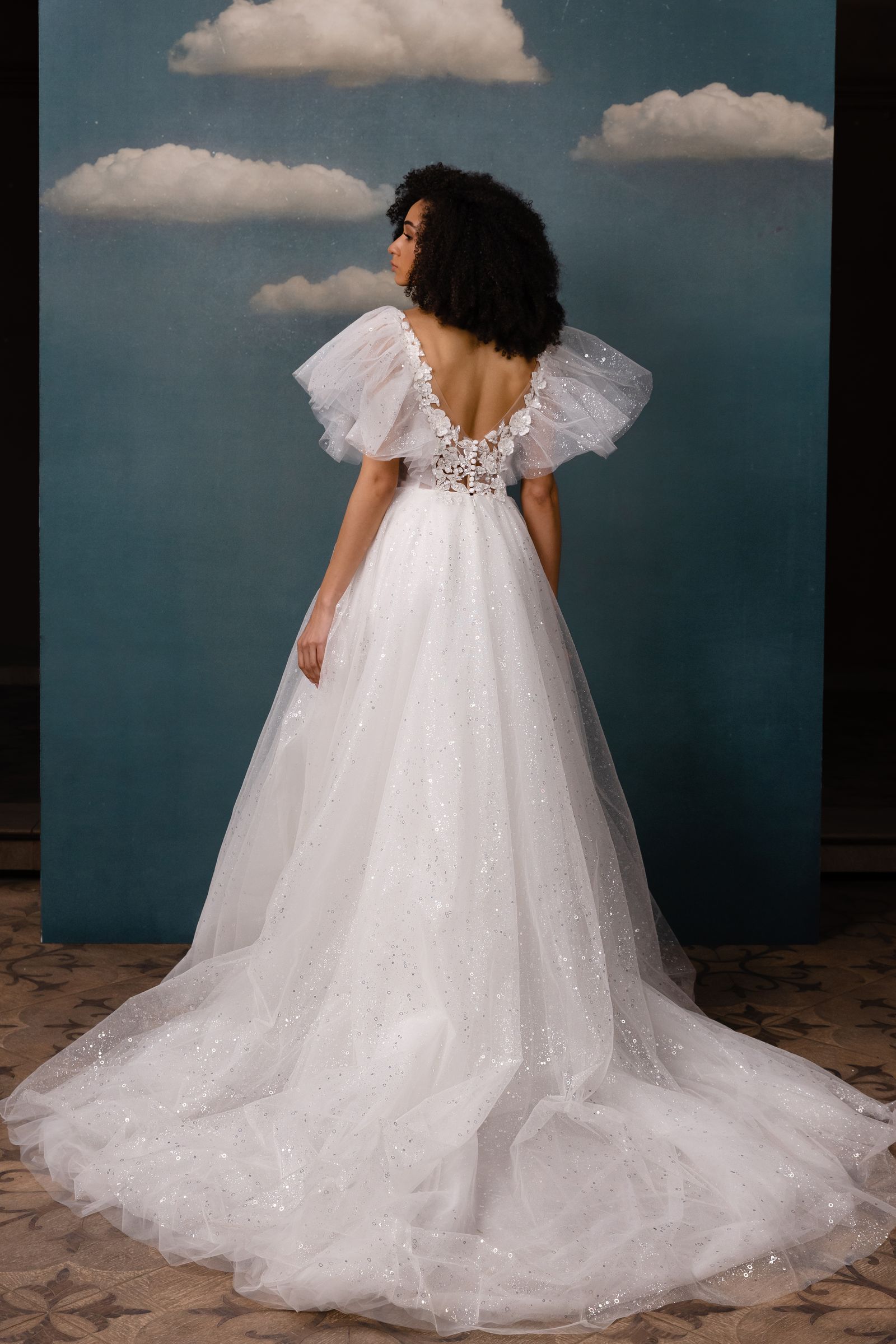 Sally wedding dress, back view
