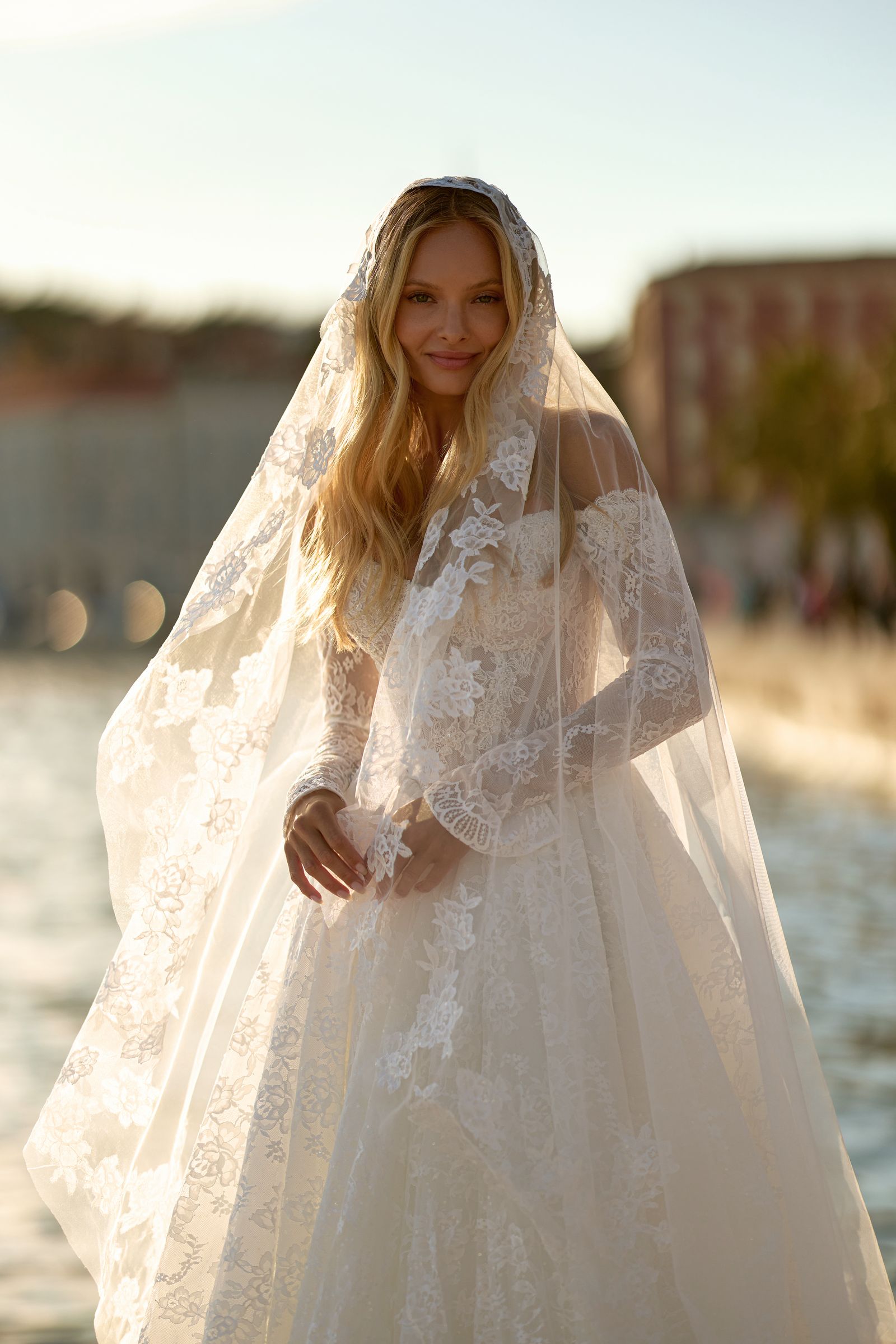 Scarlet wedding dress, front view