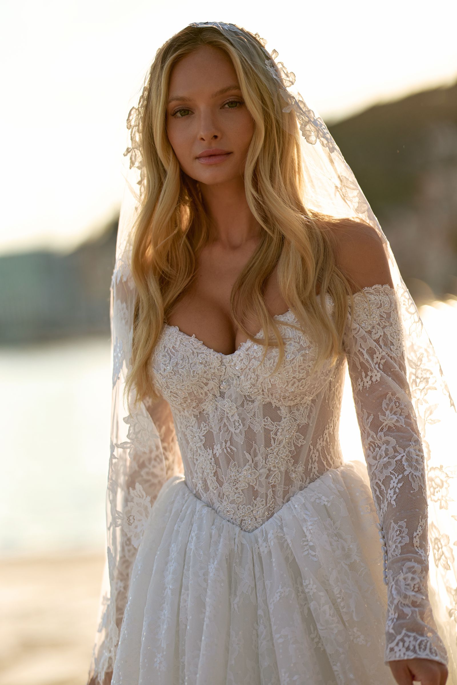 Scarlet wedding dress, front view