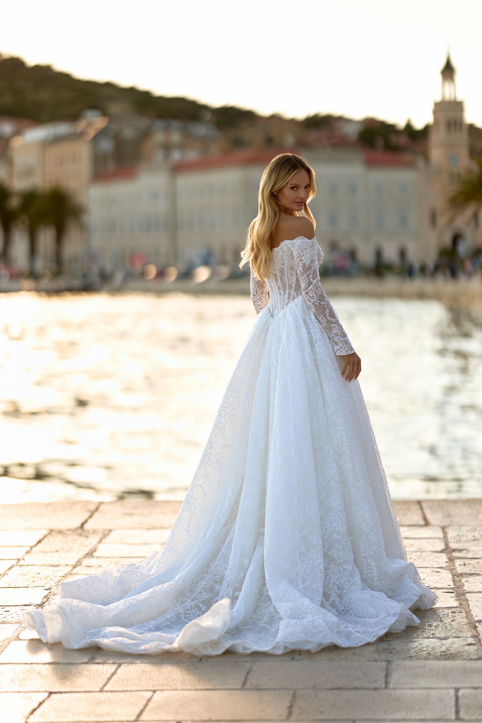 Scarlet wedding dress, front view