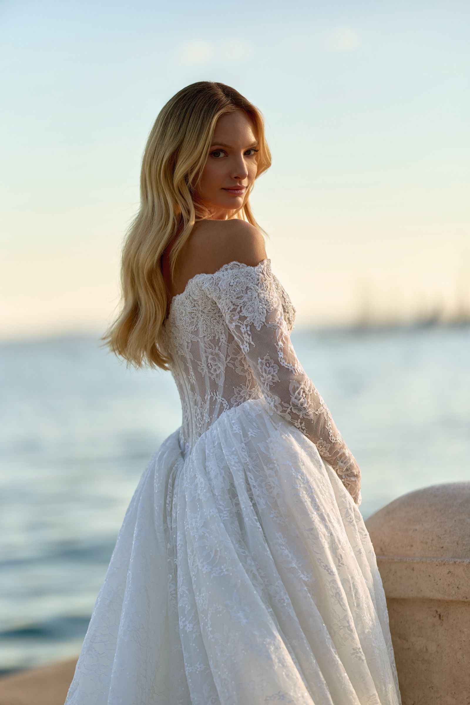 Scarlet wedding dress, front view
