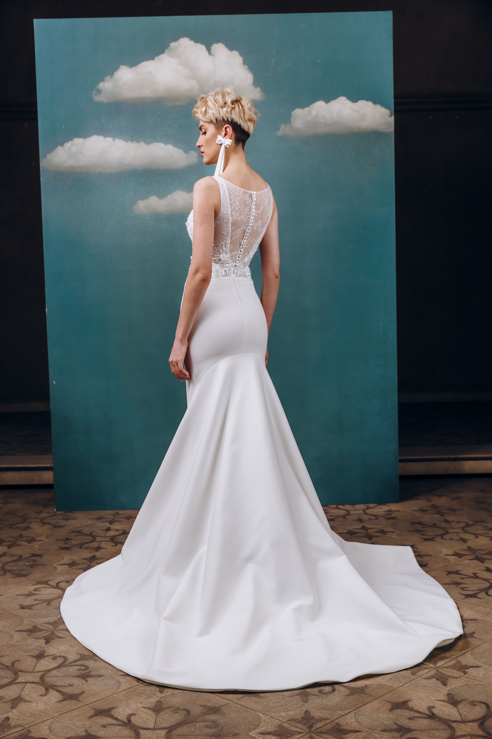 Stella wedding dress, back view