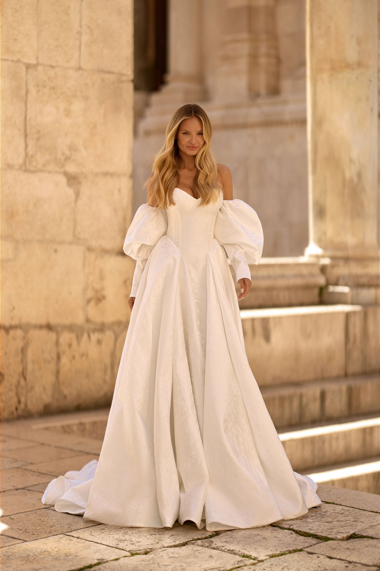 Taylor wedding dress, front view