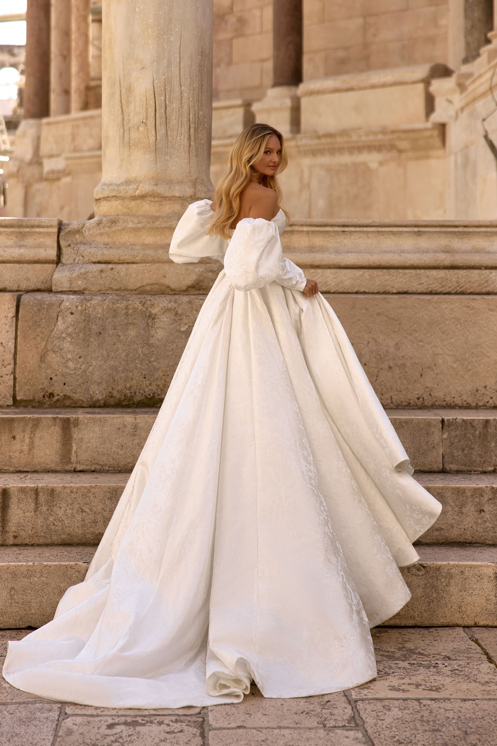 Taylor wedding dress, front view
